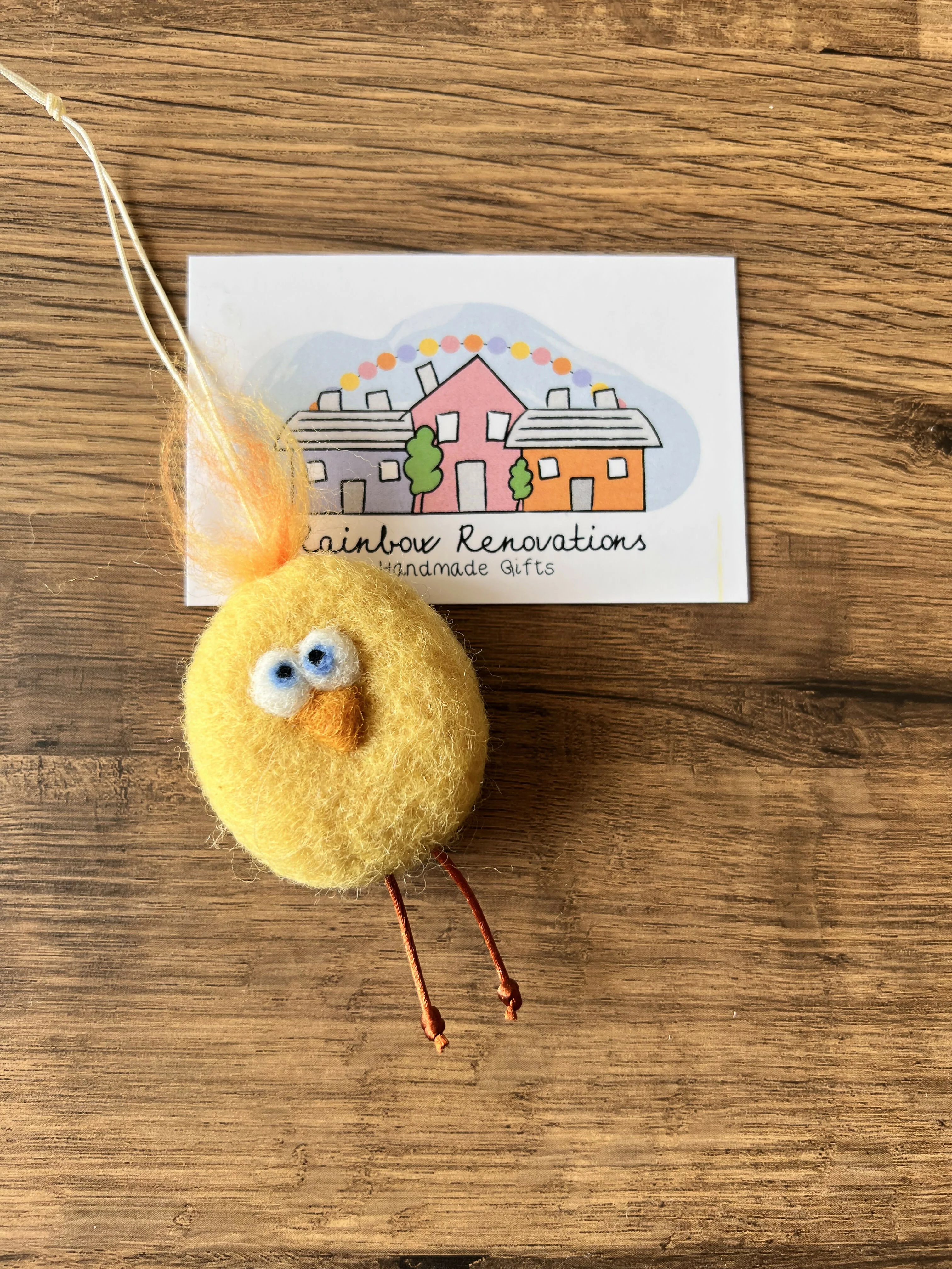 Felted Quirky Chick Hanger - Image 3