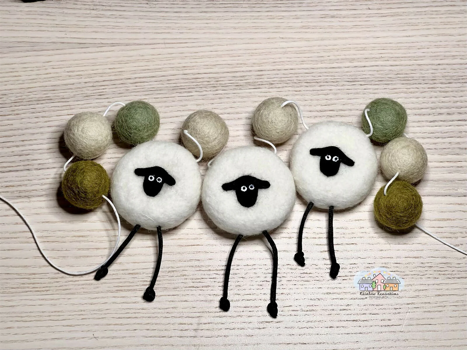Felted Sheep Garland - Image 11