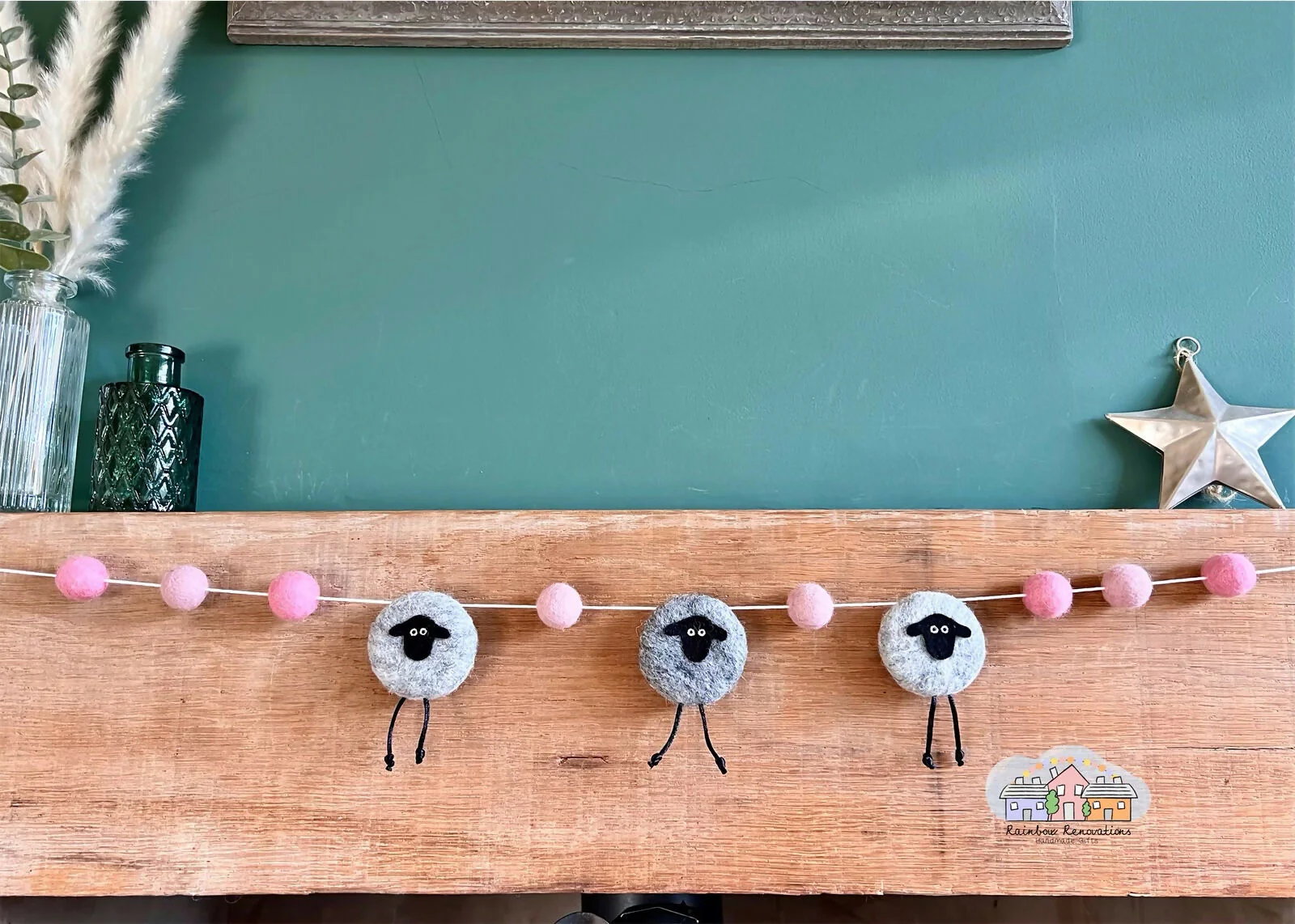 Felted Sheep Garland - Image 9