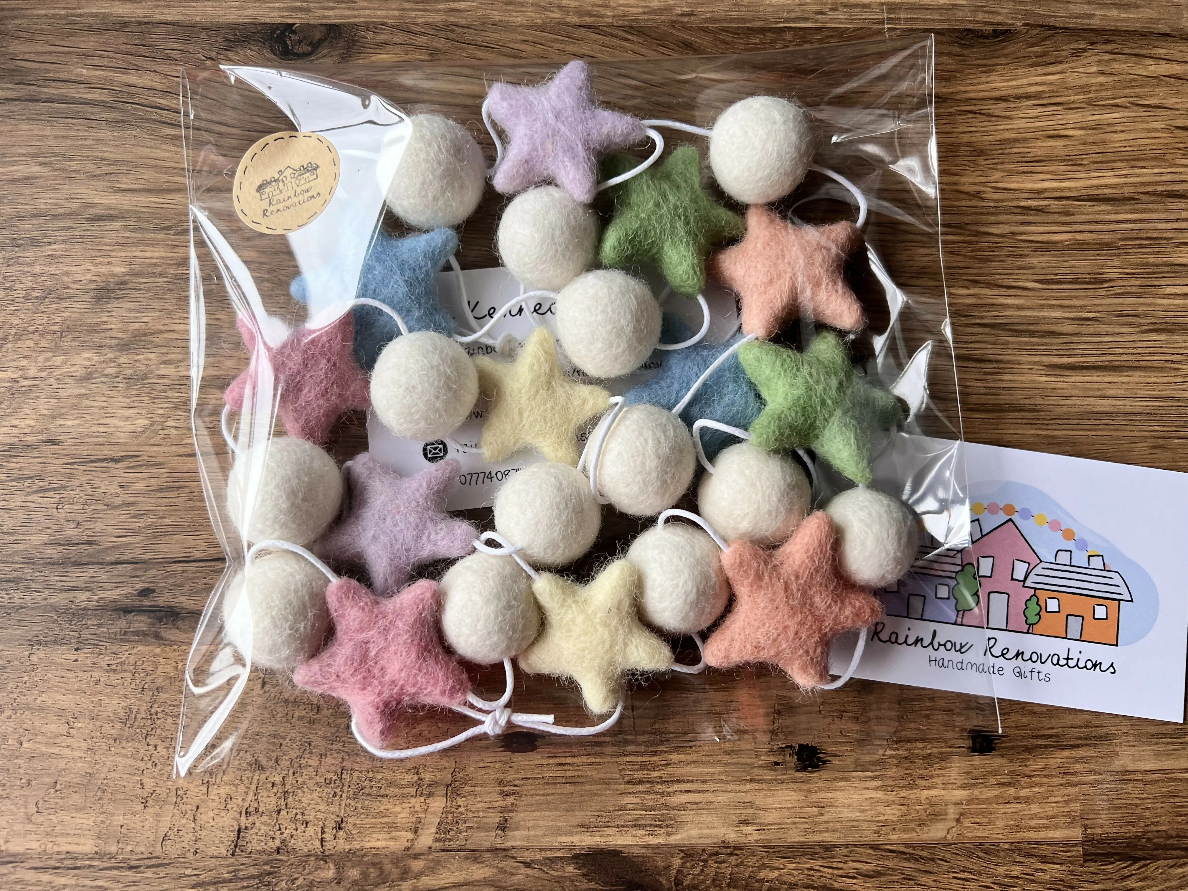 Felted Star Garland