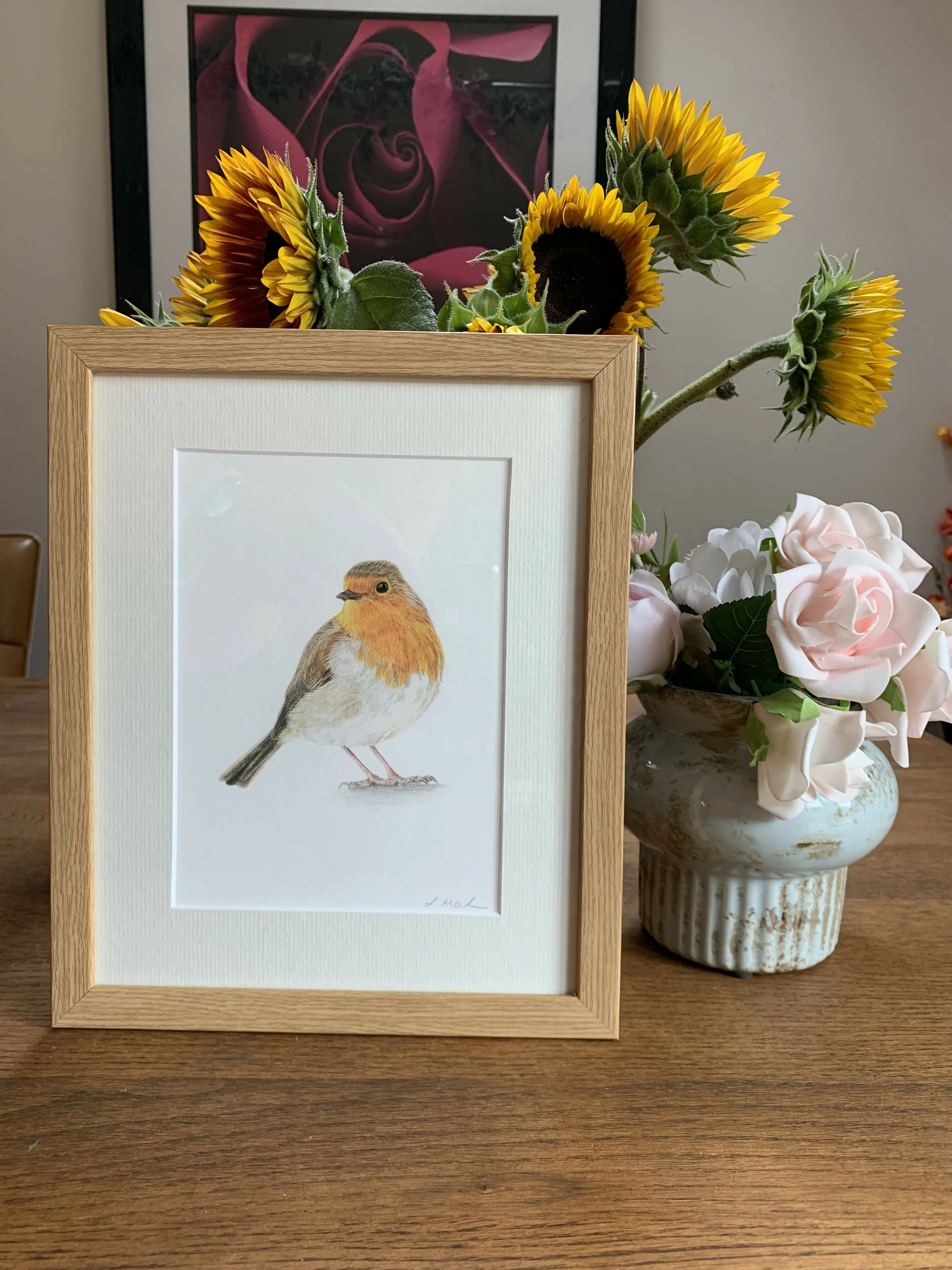 Fine Art Giclée Print of a Robin. Framed or Unframed. - Image 3
