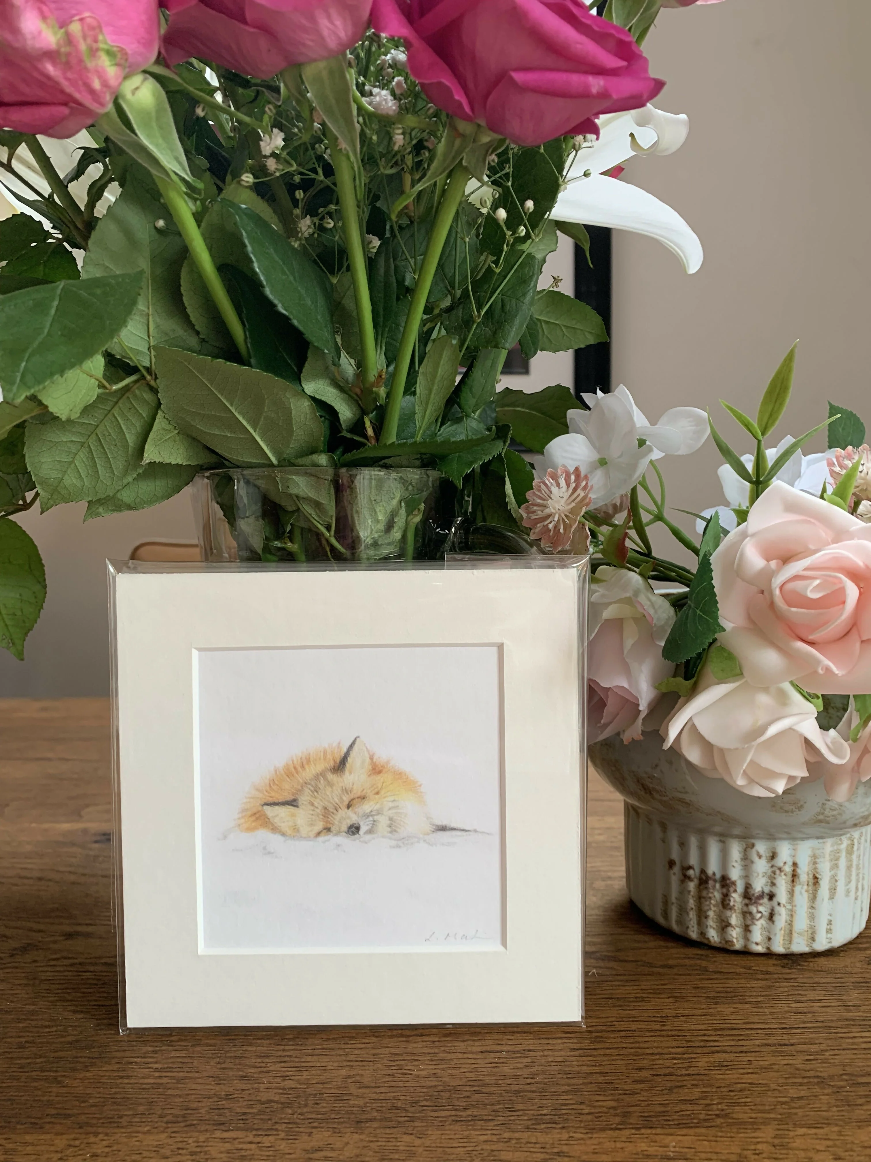 Fine Art Giclée Print of a Sleeping Fox. Framed or Unframed. - Image 4