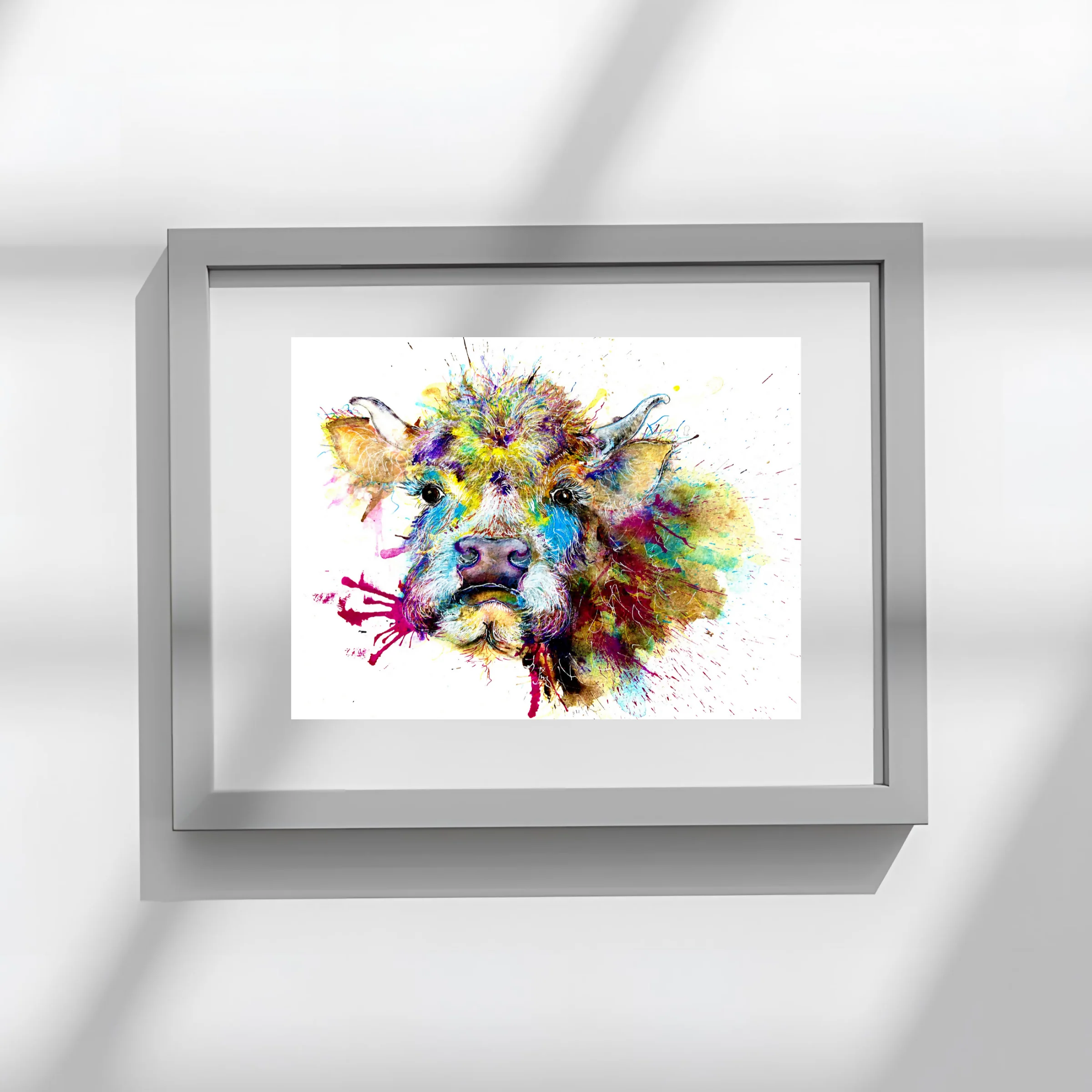 FINE ART PRINT OF BORIS THE BABY HIGHLAND COW, PART OF THE 'ANIMAL ART COLLECTION' - Image 3