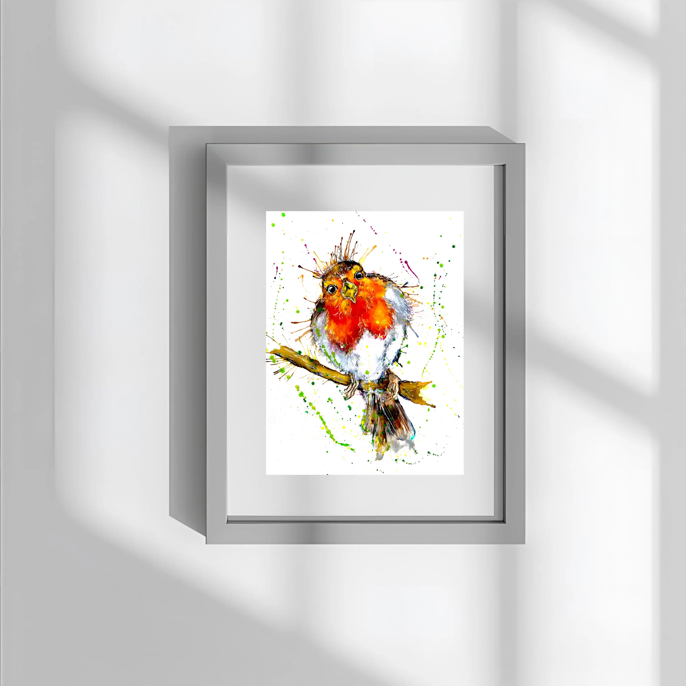FINE ART PRINT OF OLIVER THE ROBIN, PART OF THE 'ANIMAL ART COLLECTION' - Image 3