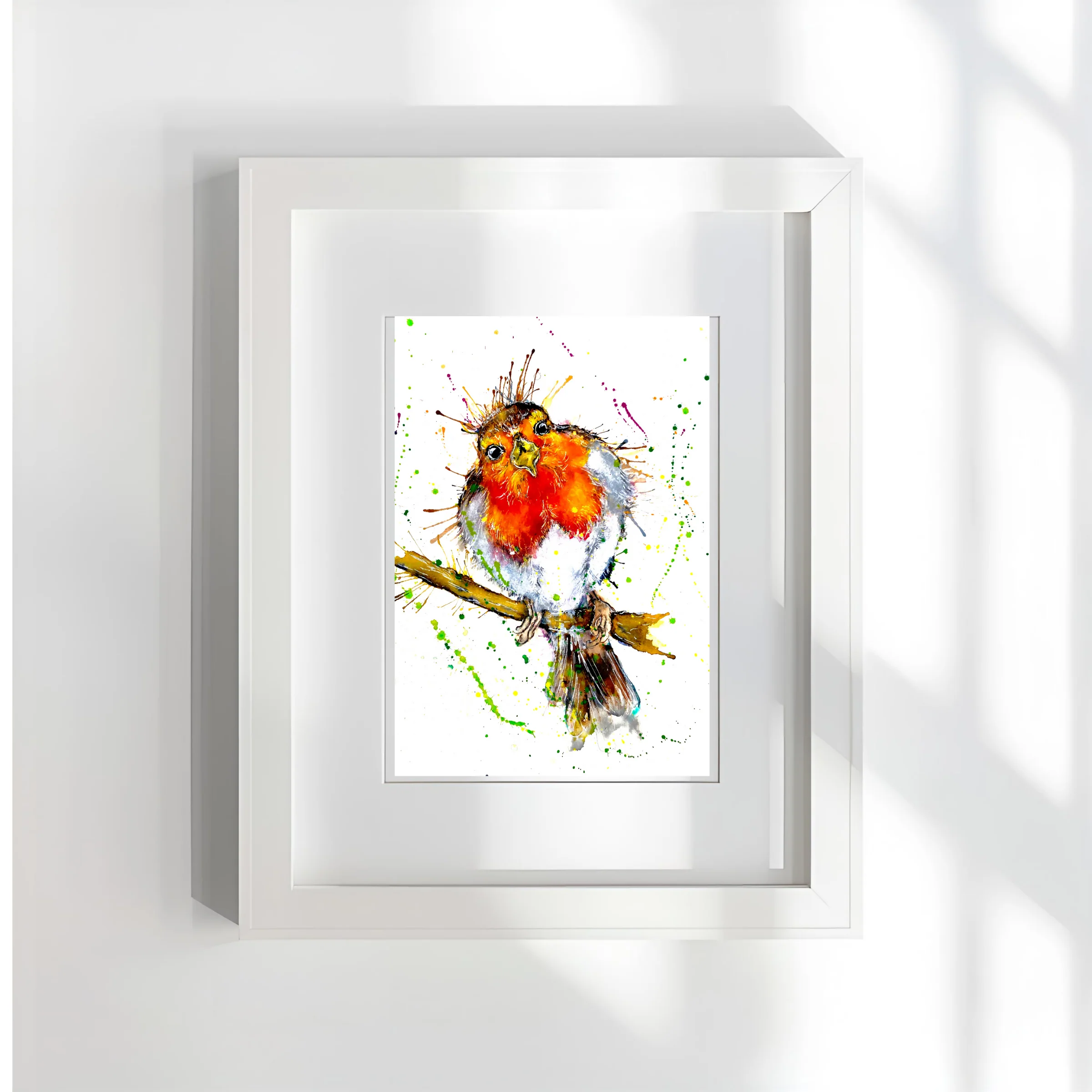 FINE ART PRINT OF OLIVER THE ROBIN, PART OF THE 'ANIMAL ART COLLECTION' - Image 4