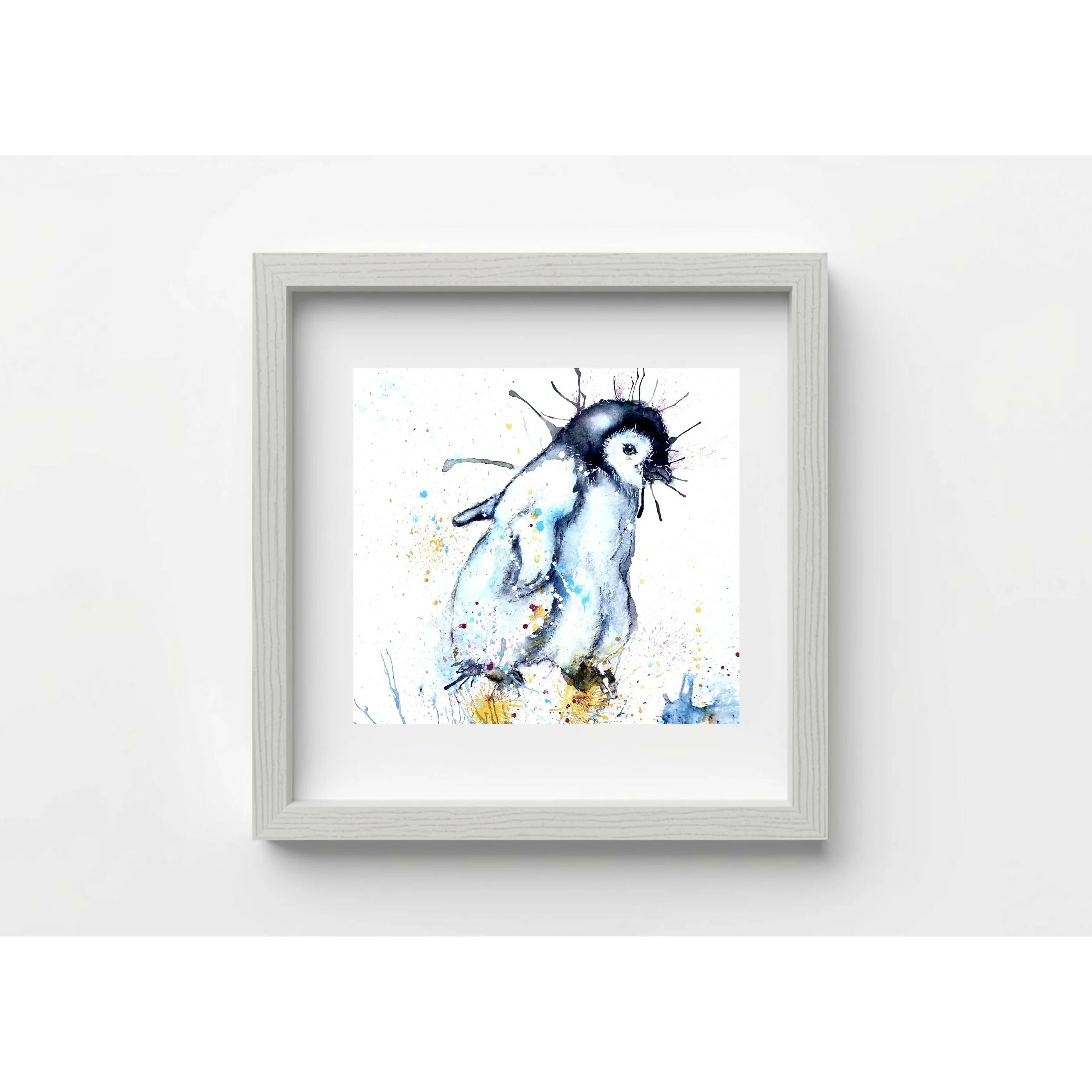 FINE ART PRINT OF PADDLING PENGUIN, PART OF THE 'LITTLE MINI TREASURE' ART COLLECTION - Image 3
