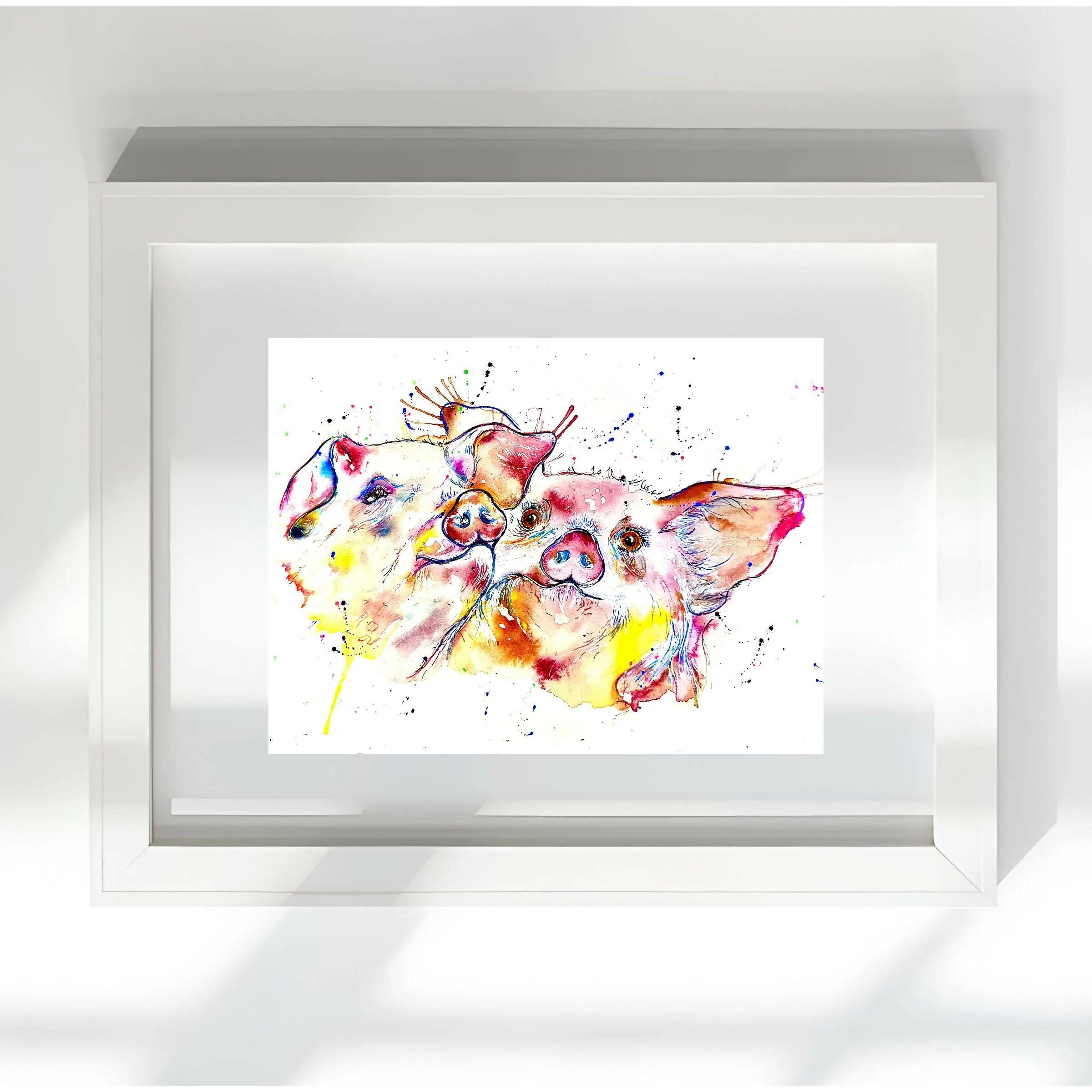 FINE ART PRINT. PIGGY LOVE - Image 2