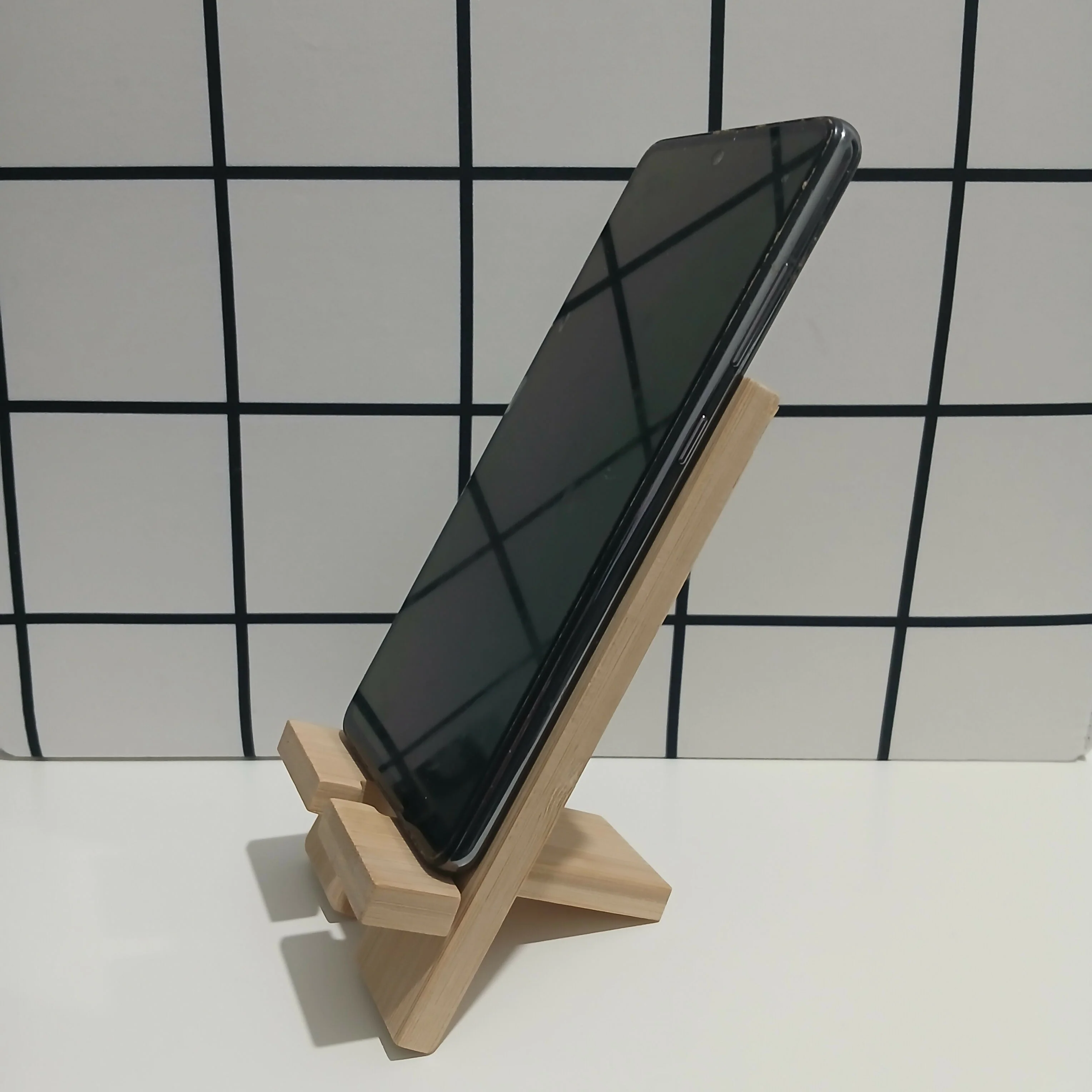 Flick the Kettle on Bamboo Mobile Phone Stand Holder - Image 5