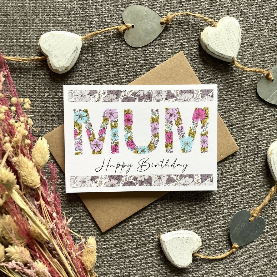 Floral Mum Greetings Card