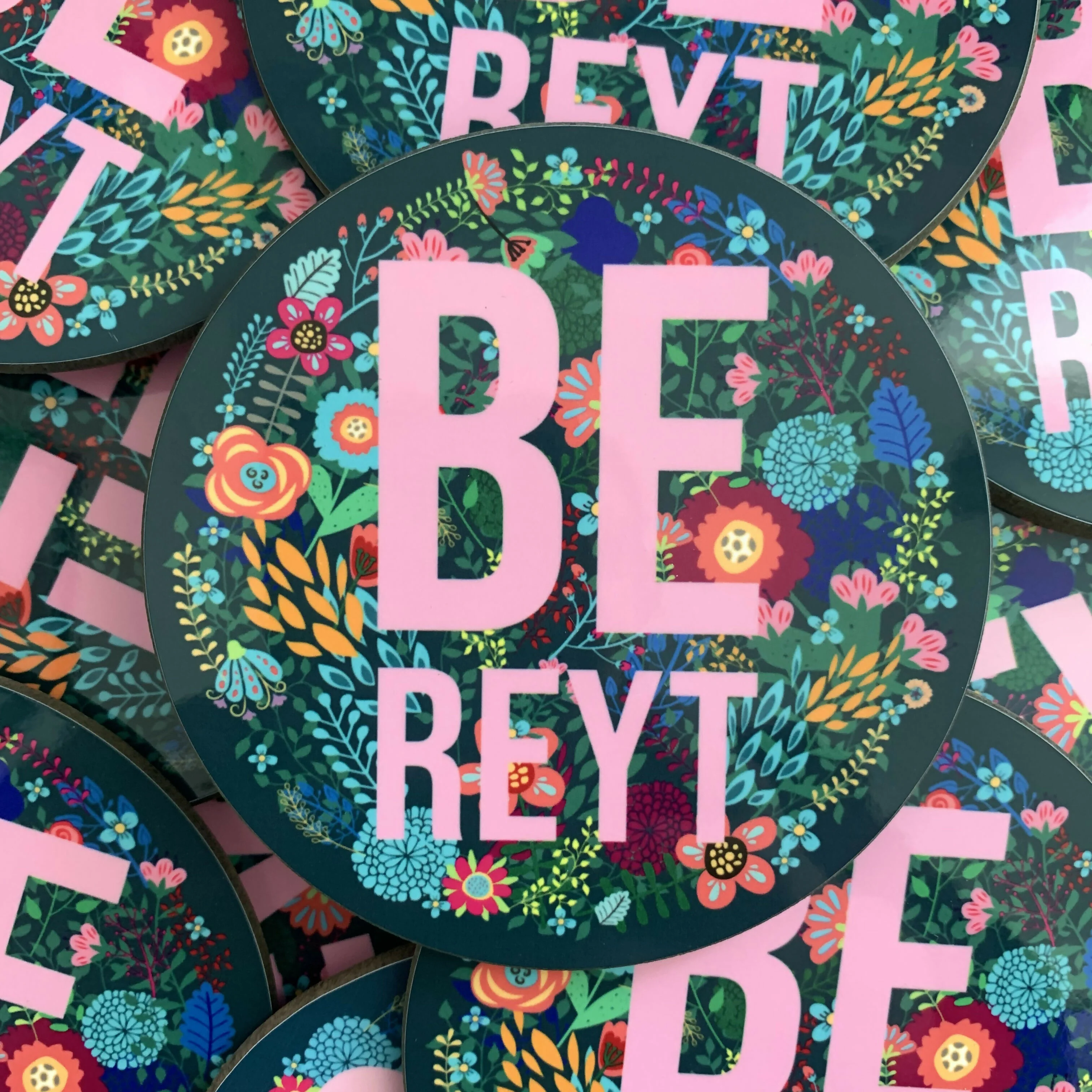 Floral Yorkshire Sayings Coasters