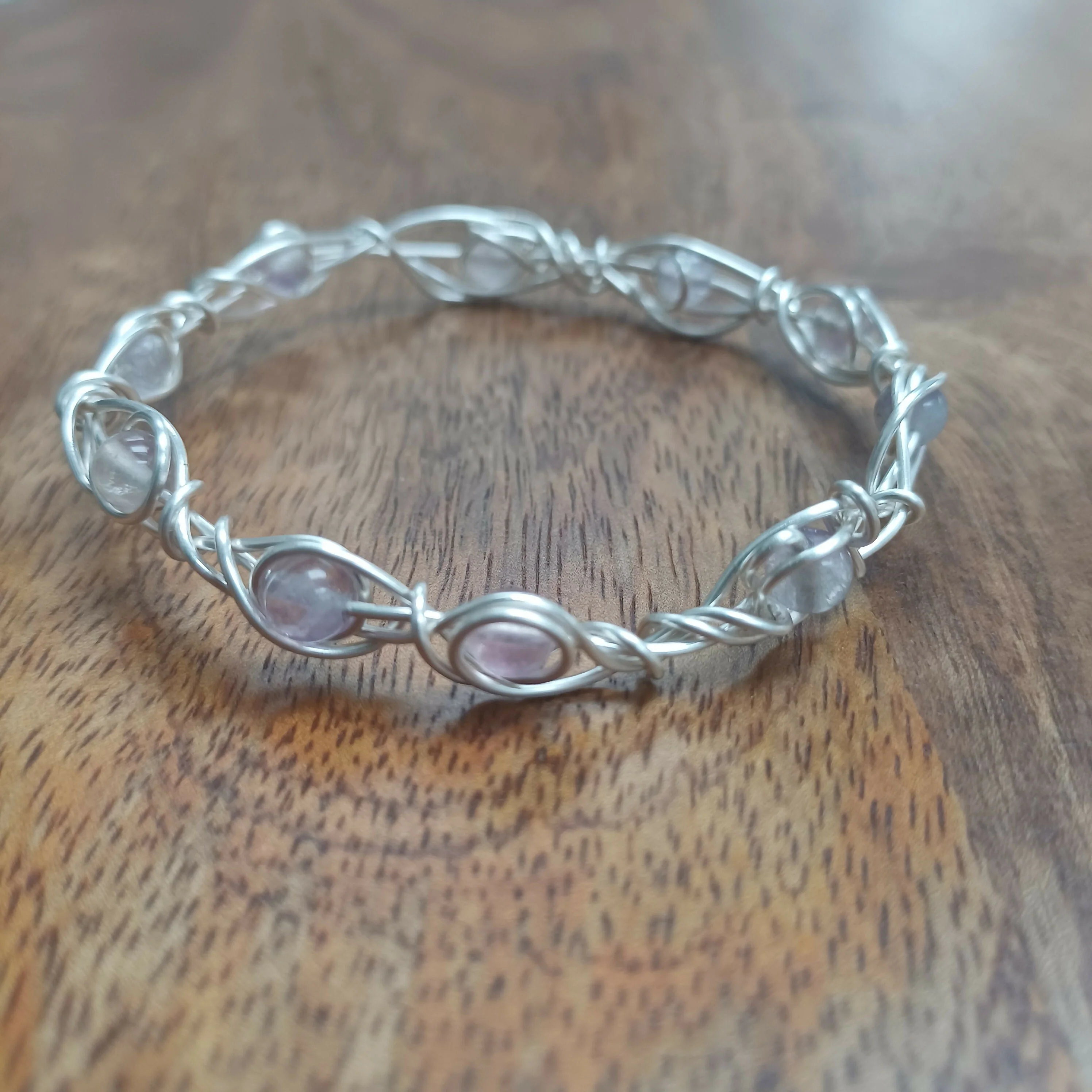 Fluorite Wire Wrapped Bracelet - Image 2