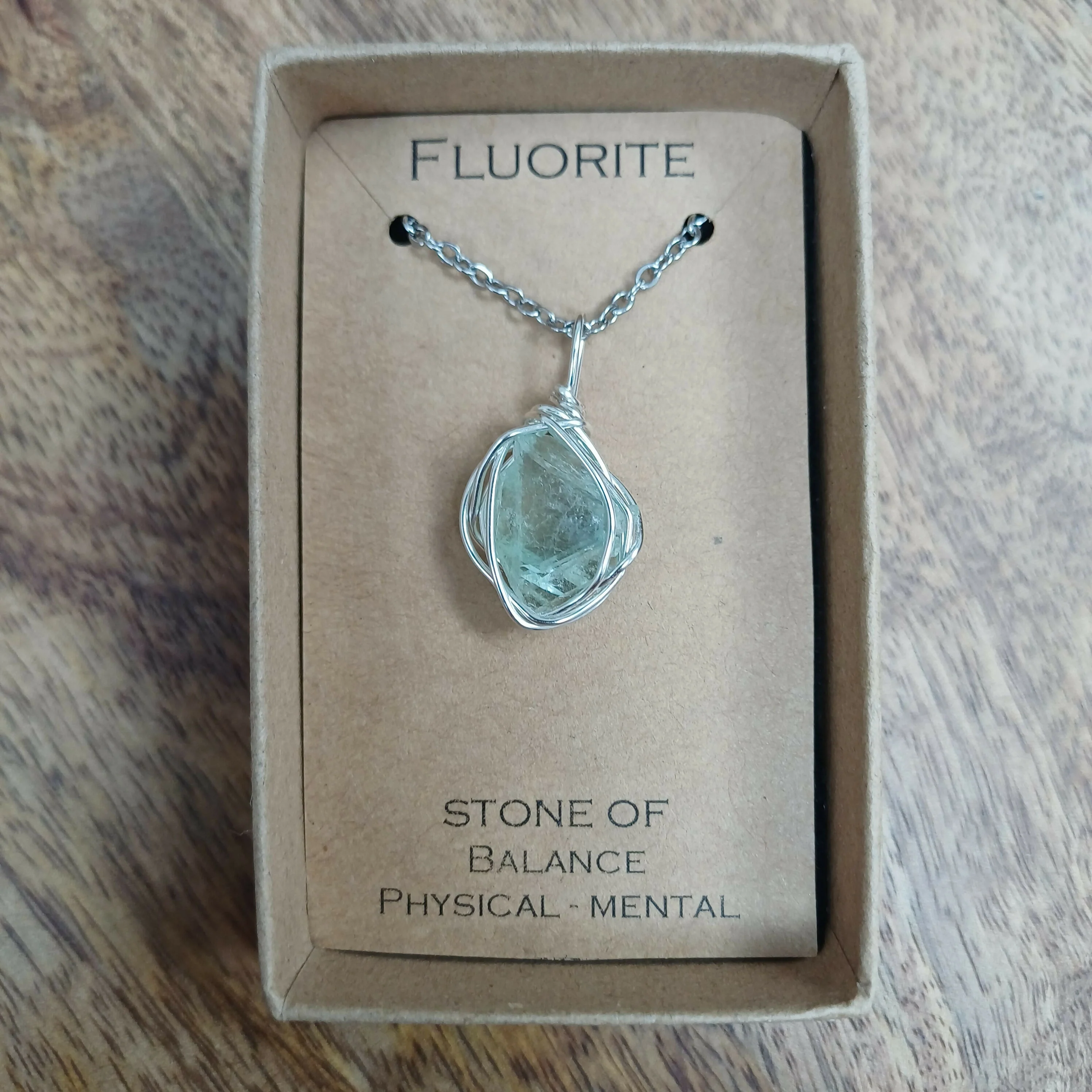 Fluorite Wire Wrapped Pendant
