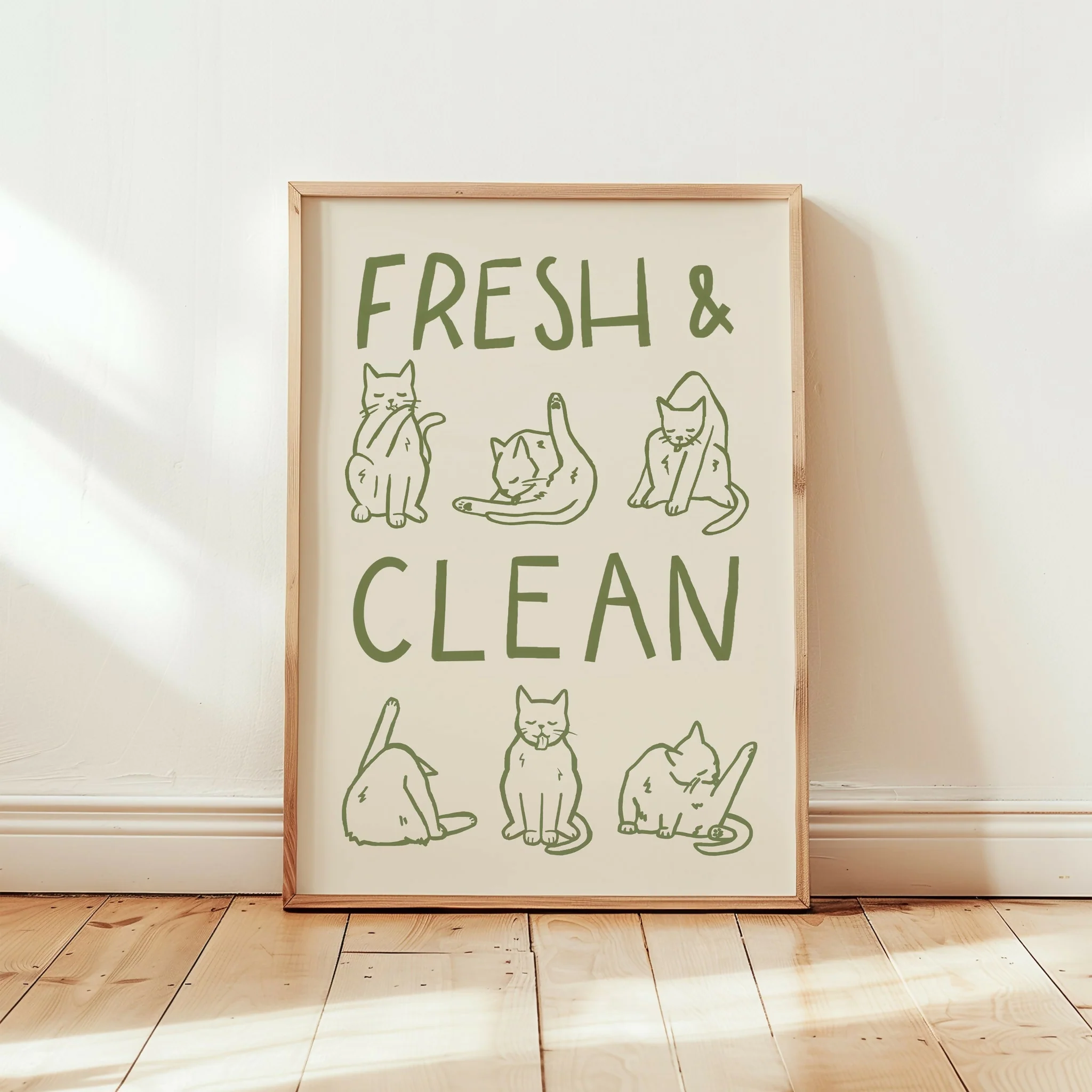Fresh and Clean Cat Print