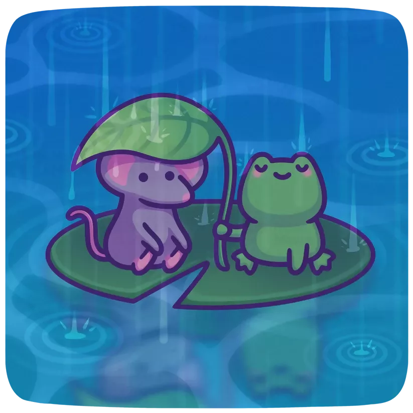 Frog and Mouse Sticker - Image 2