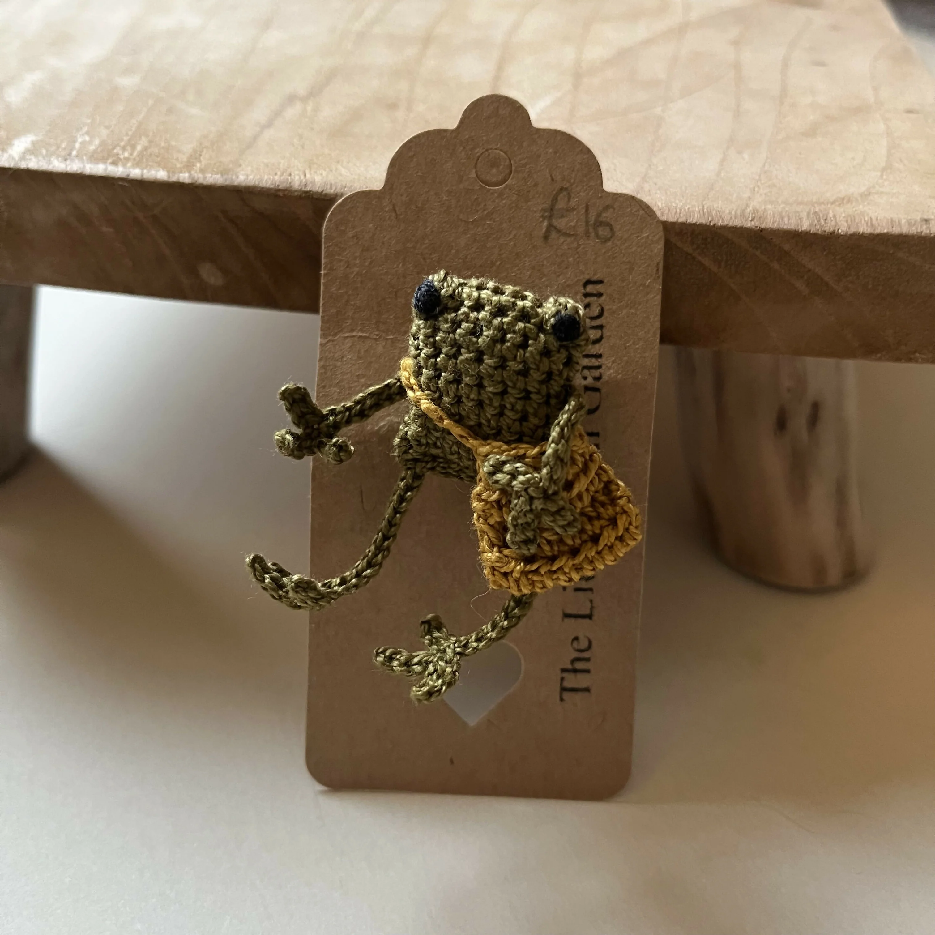 Frog Brooch with Bag
