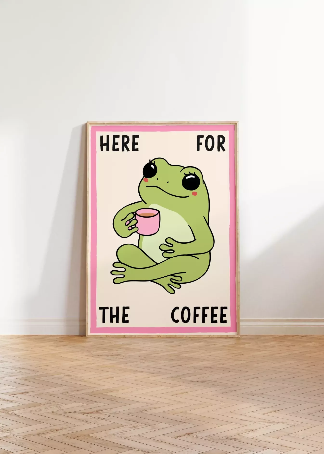FROG HERE FOR THE COFFEE WALL ART PRINT - Image 2