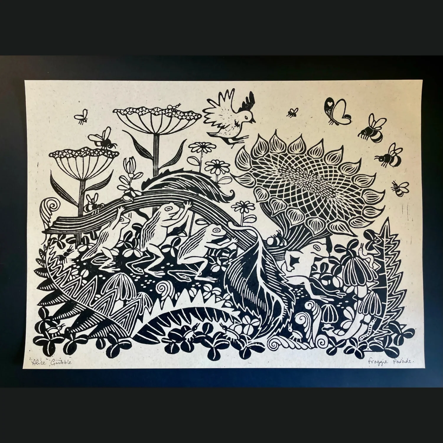Froggie Parade Print