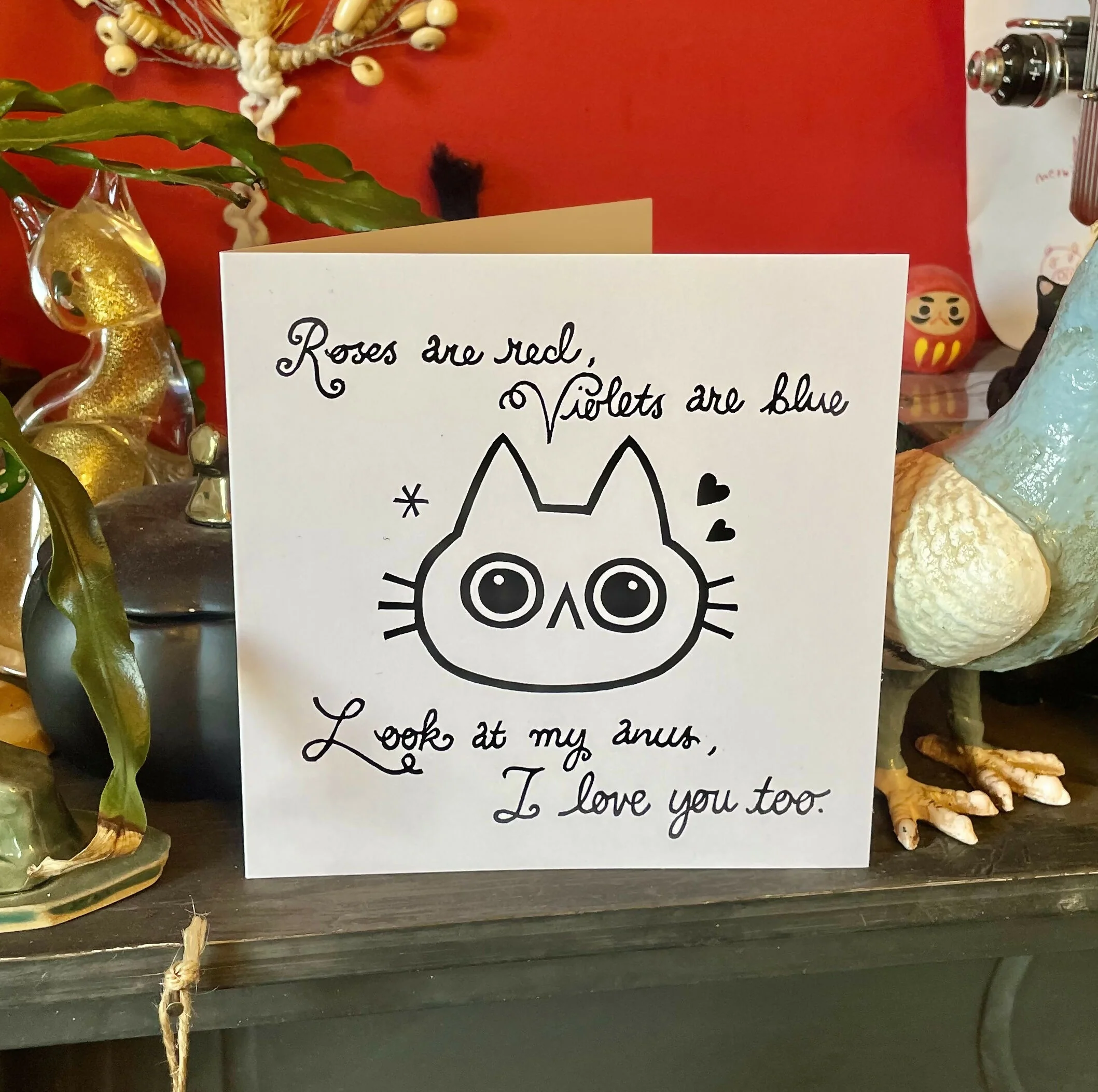 Funny Handprinted Valentine's Day Card With Envelope - Image 2