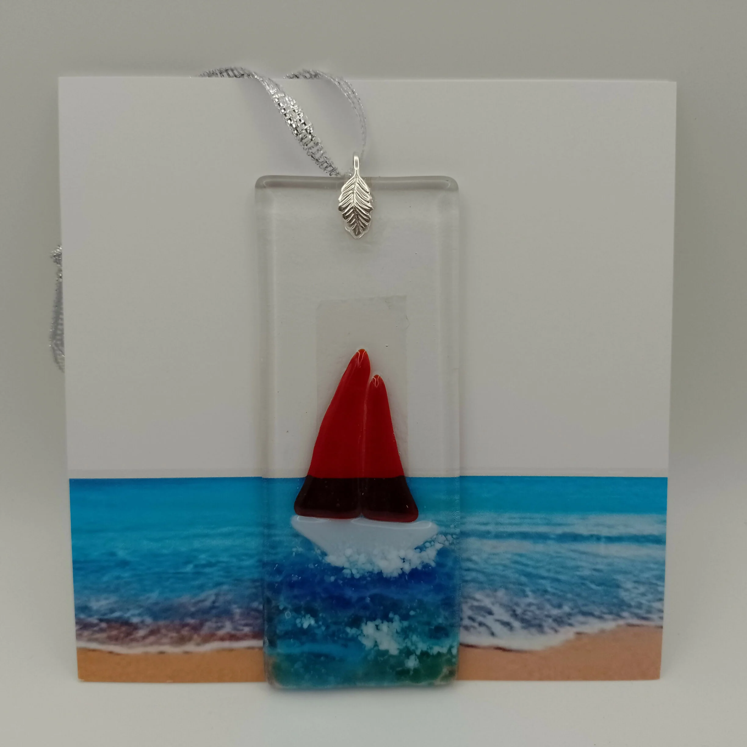 Fused Glass Boat Card