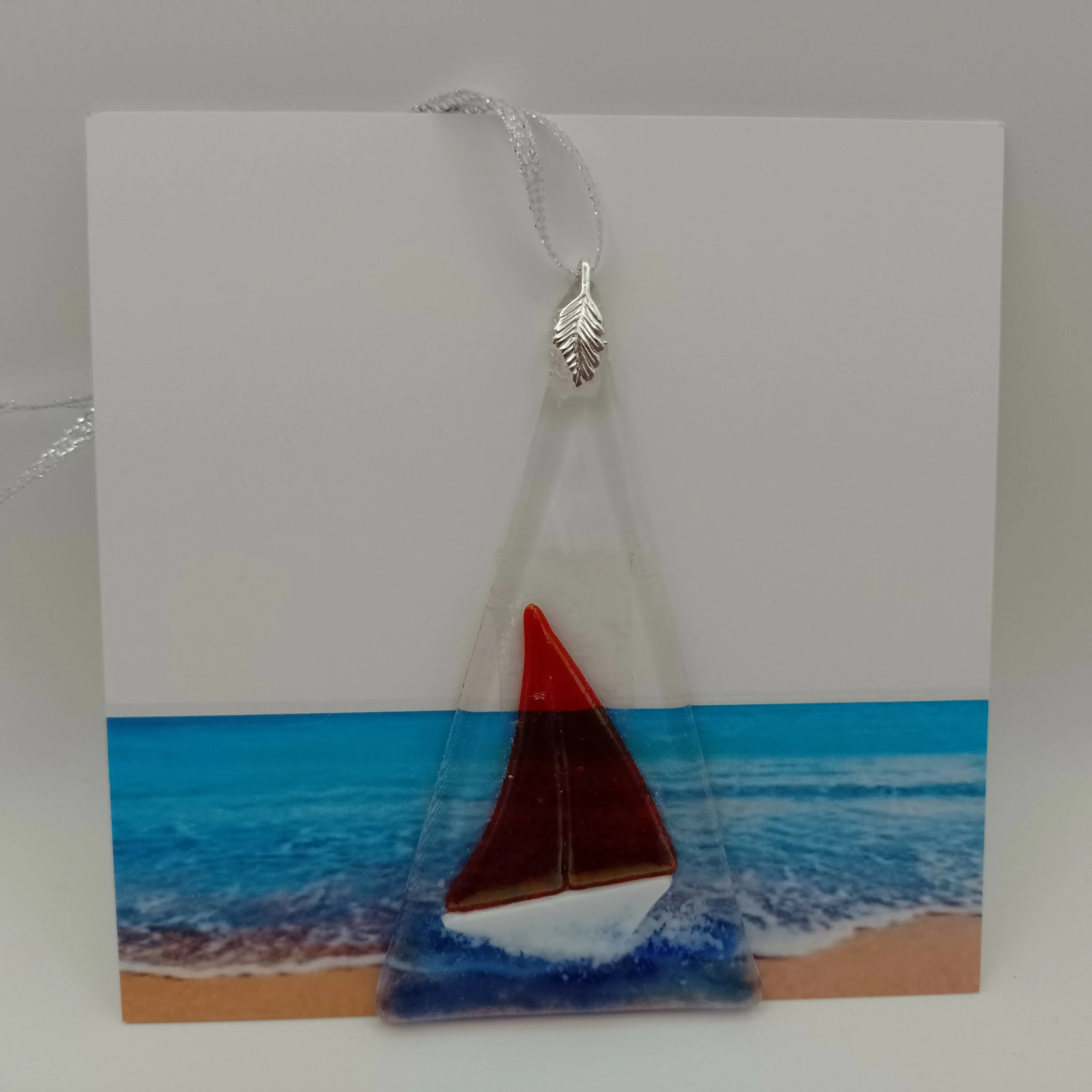 Fused Glass Boat Card