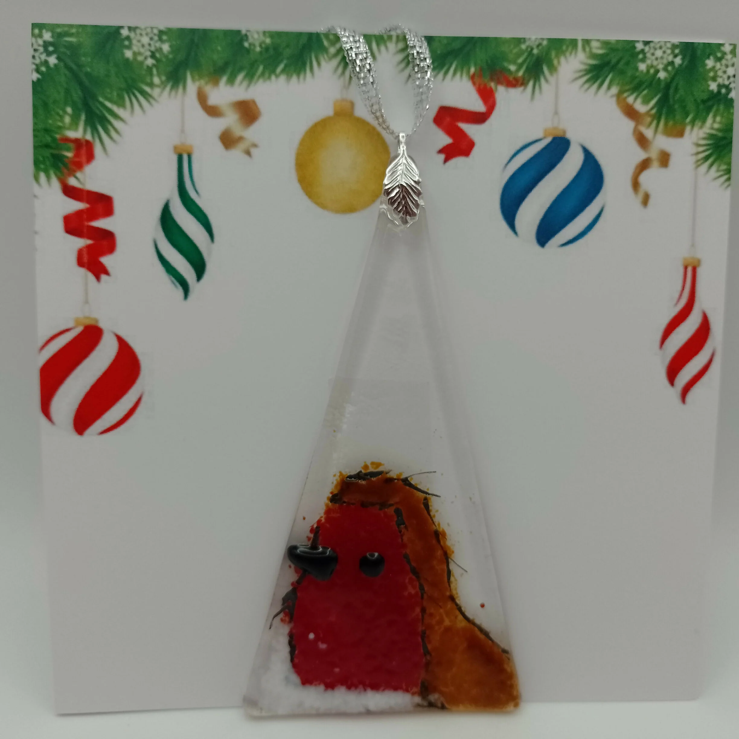 Fused Glass Christmas Card