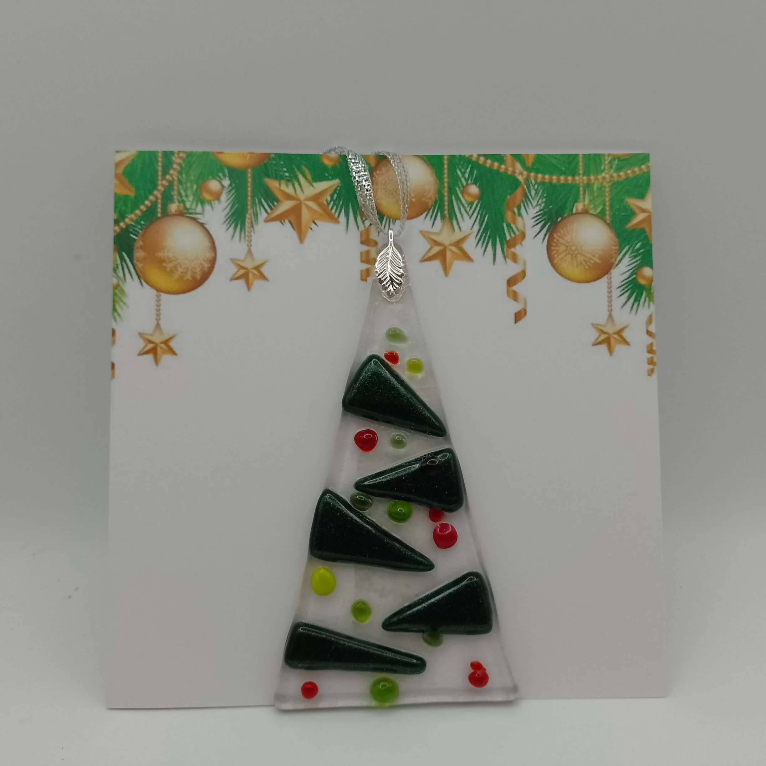 Fused Glass Christmas Card