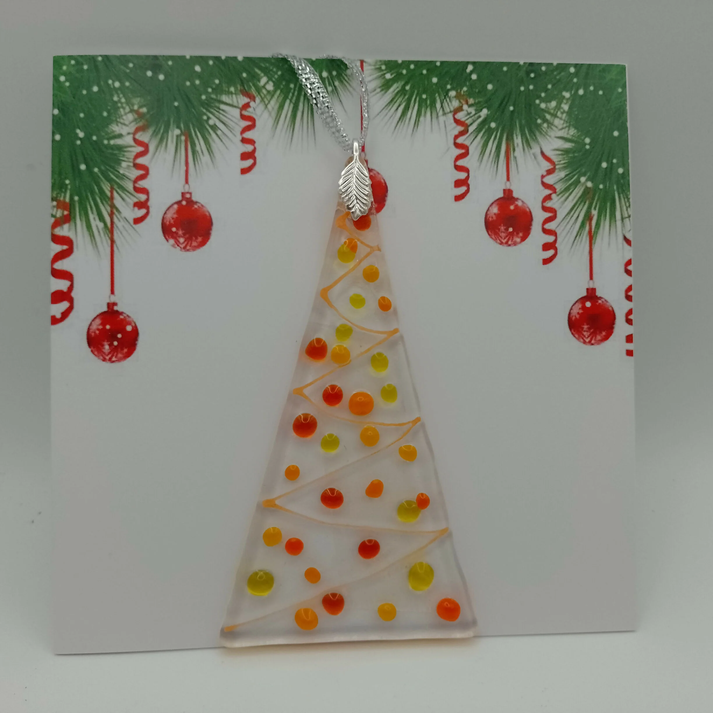 Fused Glass Christmas Card