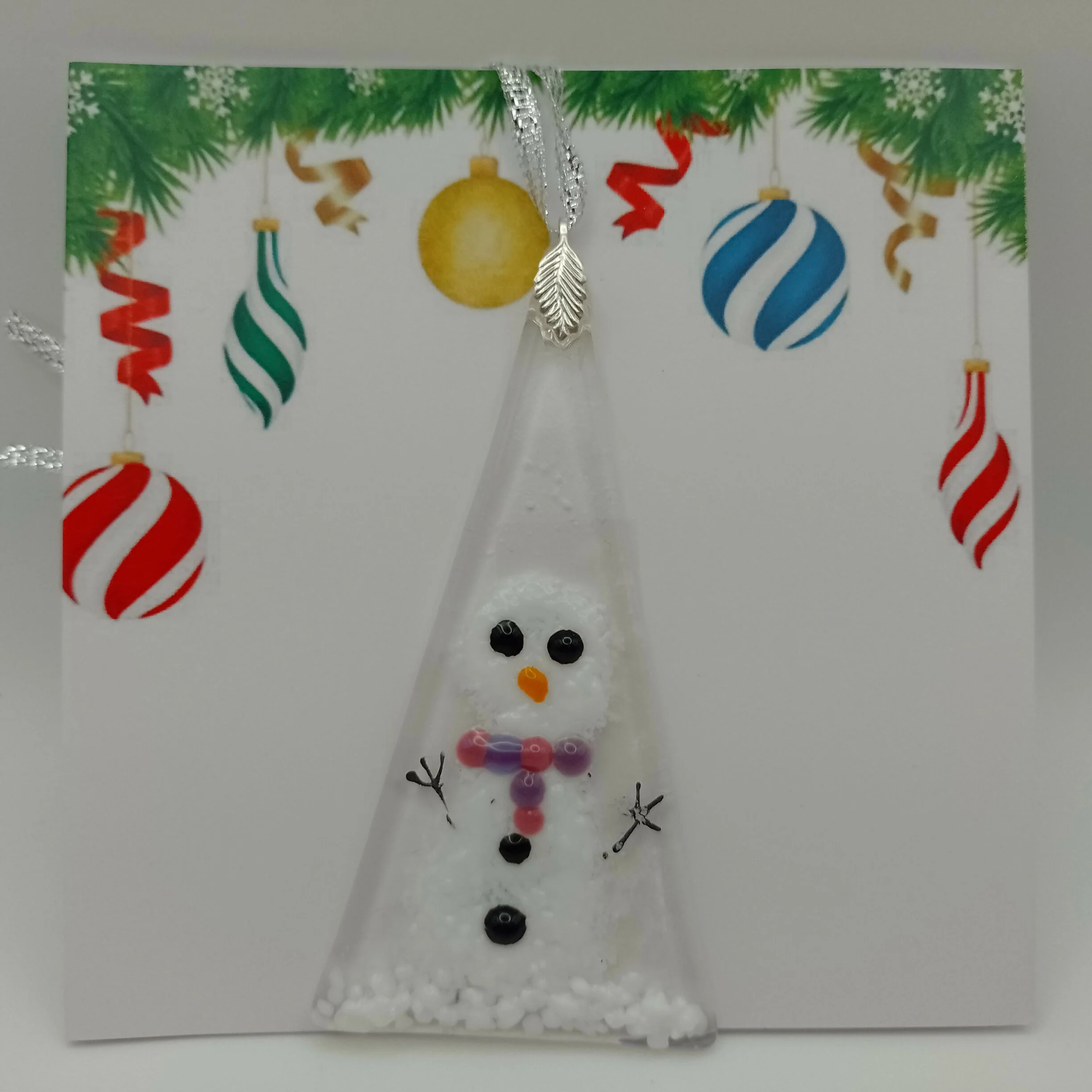 Fused Glass Christmas Card