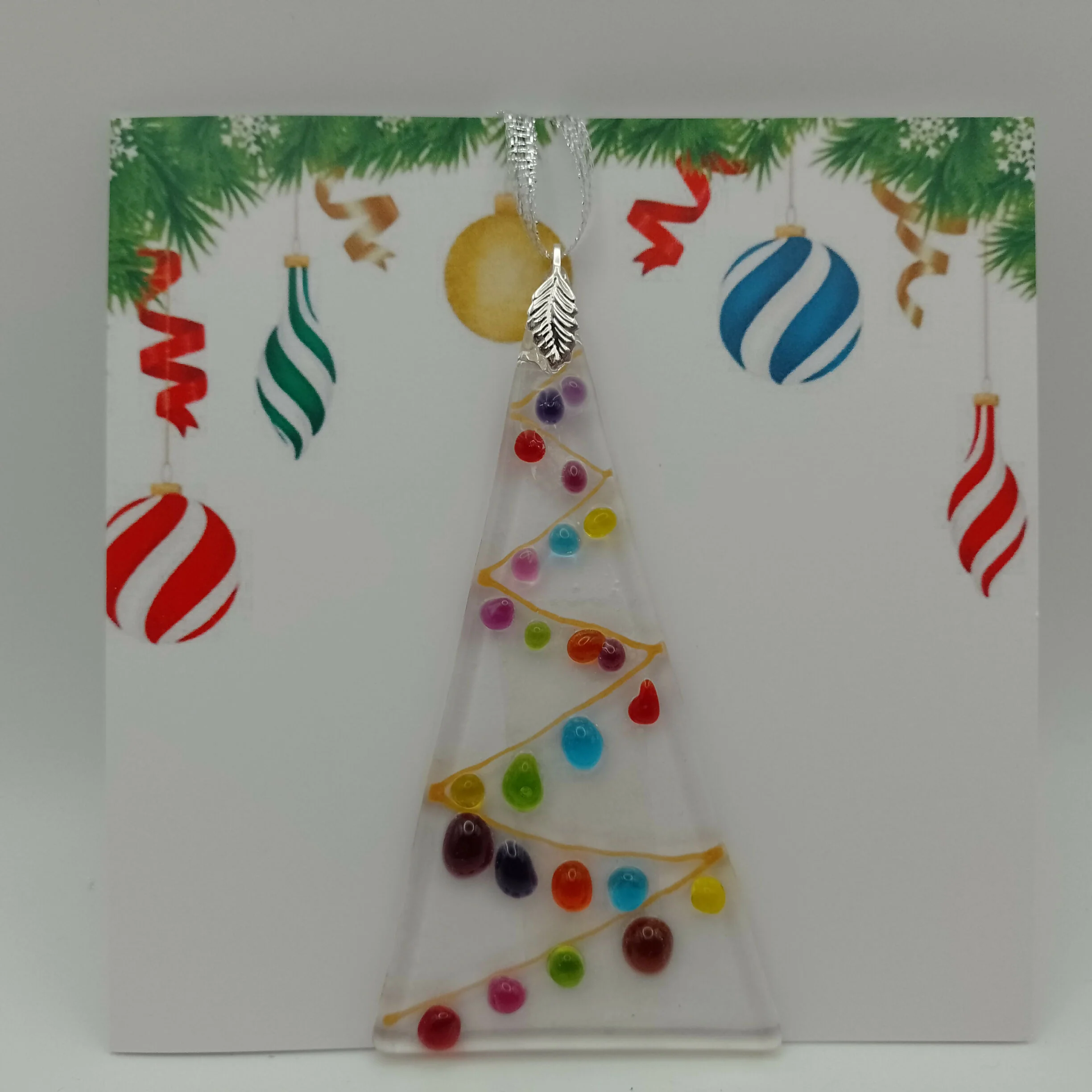 Fused Glass Christmas Card