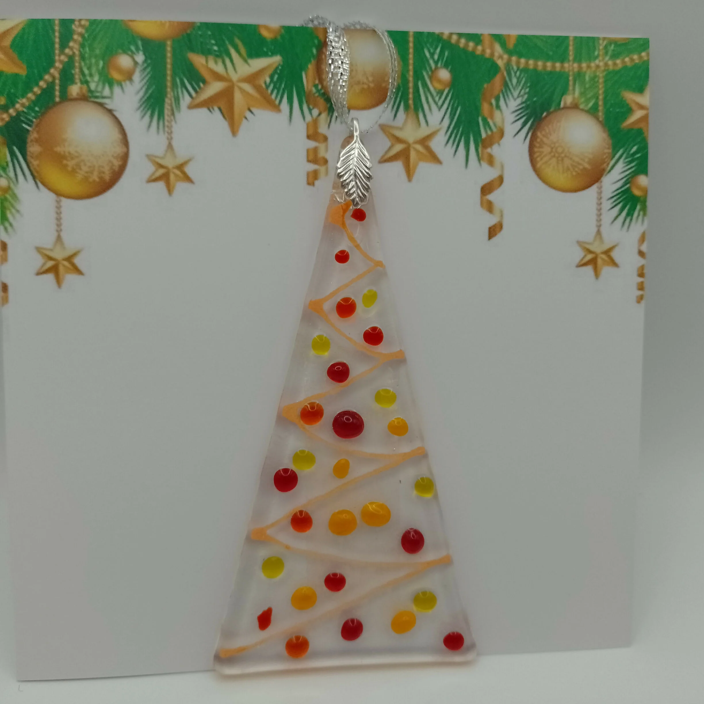 Fused Glass Christmas Card
