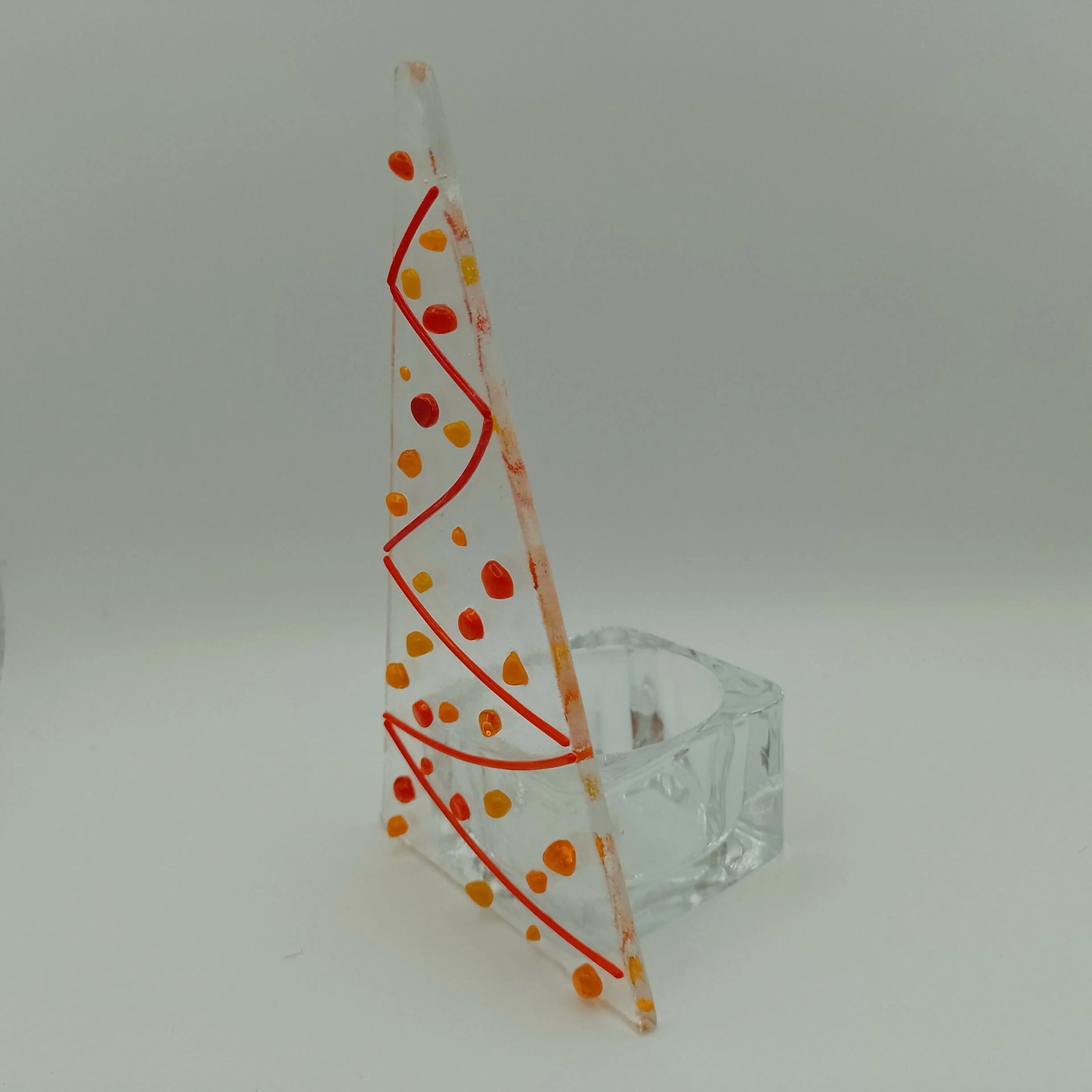Fused Glass Christmas Tree Tealight - Image 3