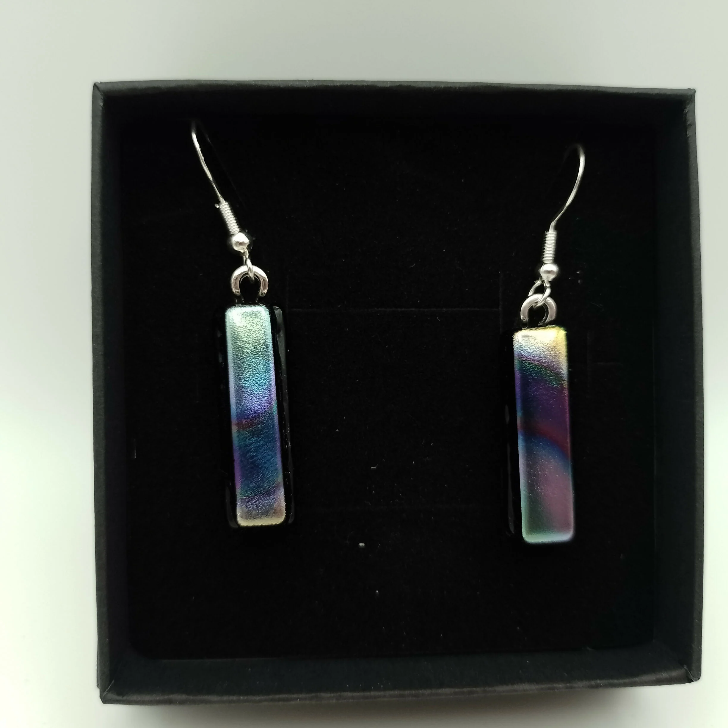 Fused Glass Dichroic Earrings