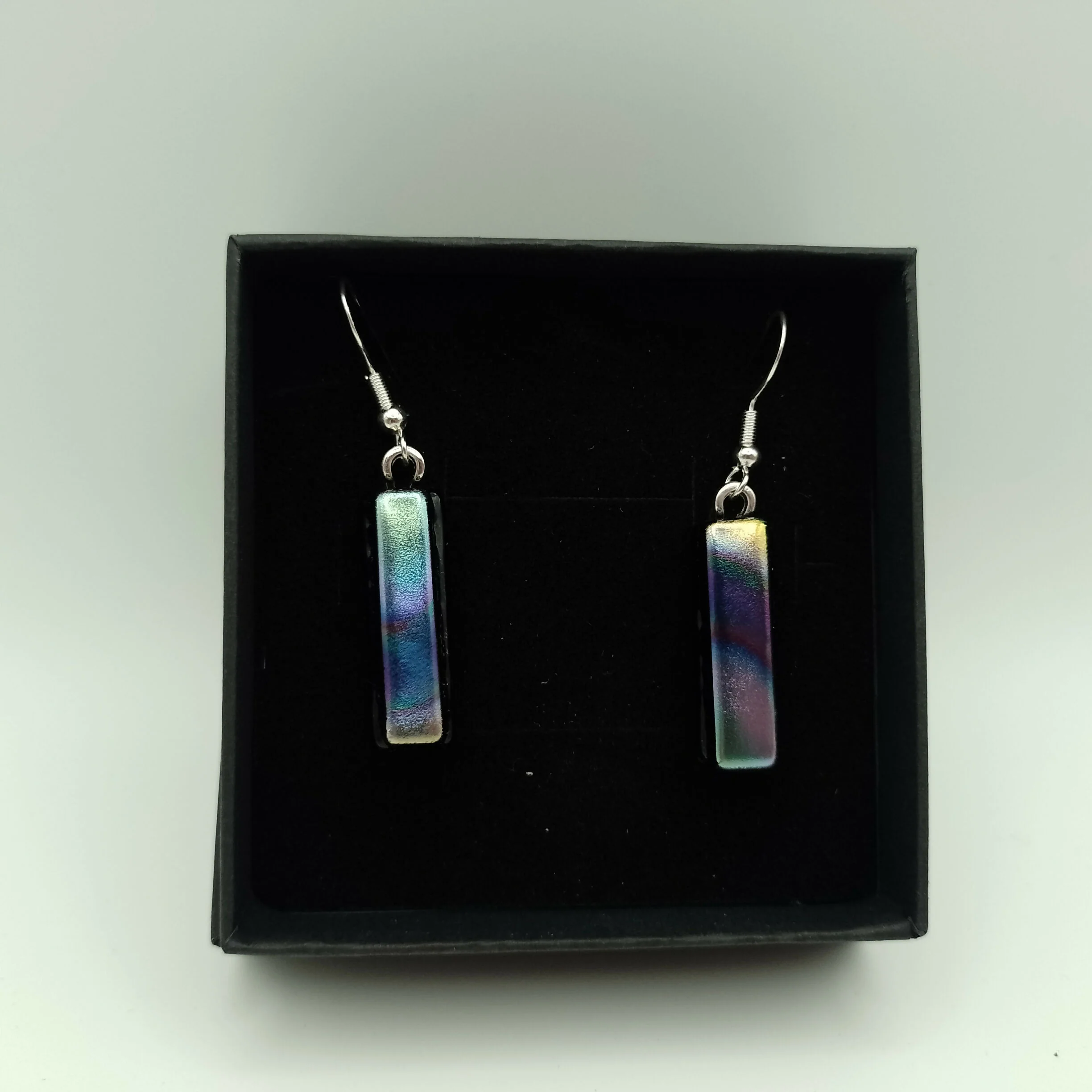 Fused Glass Dichroic Earrings - Image 3