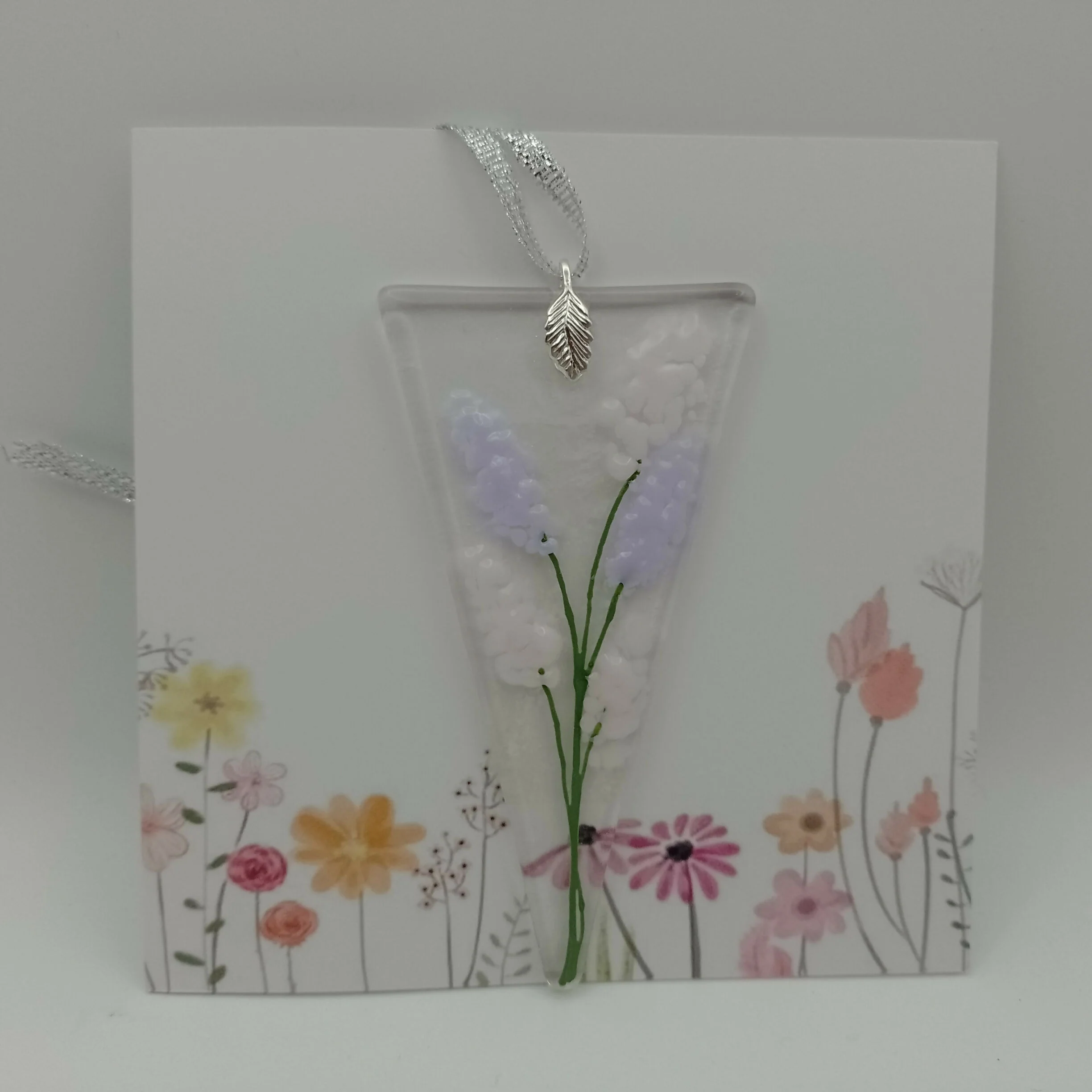 Fused Glass Flower Card