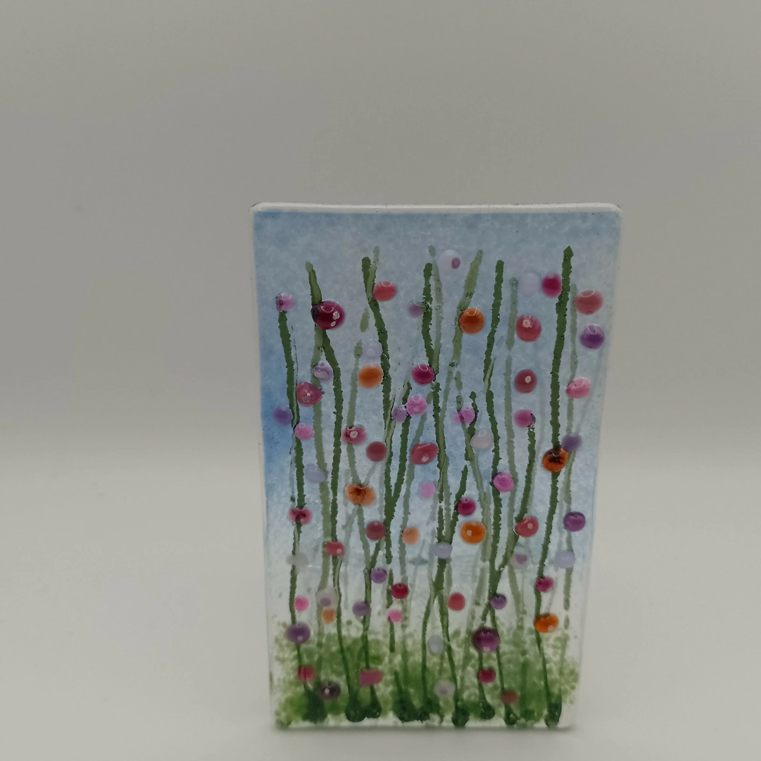 Fused Glass Flower Meadow Tealight - Image 2