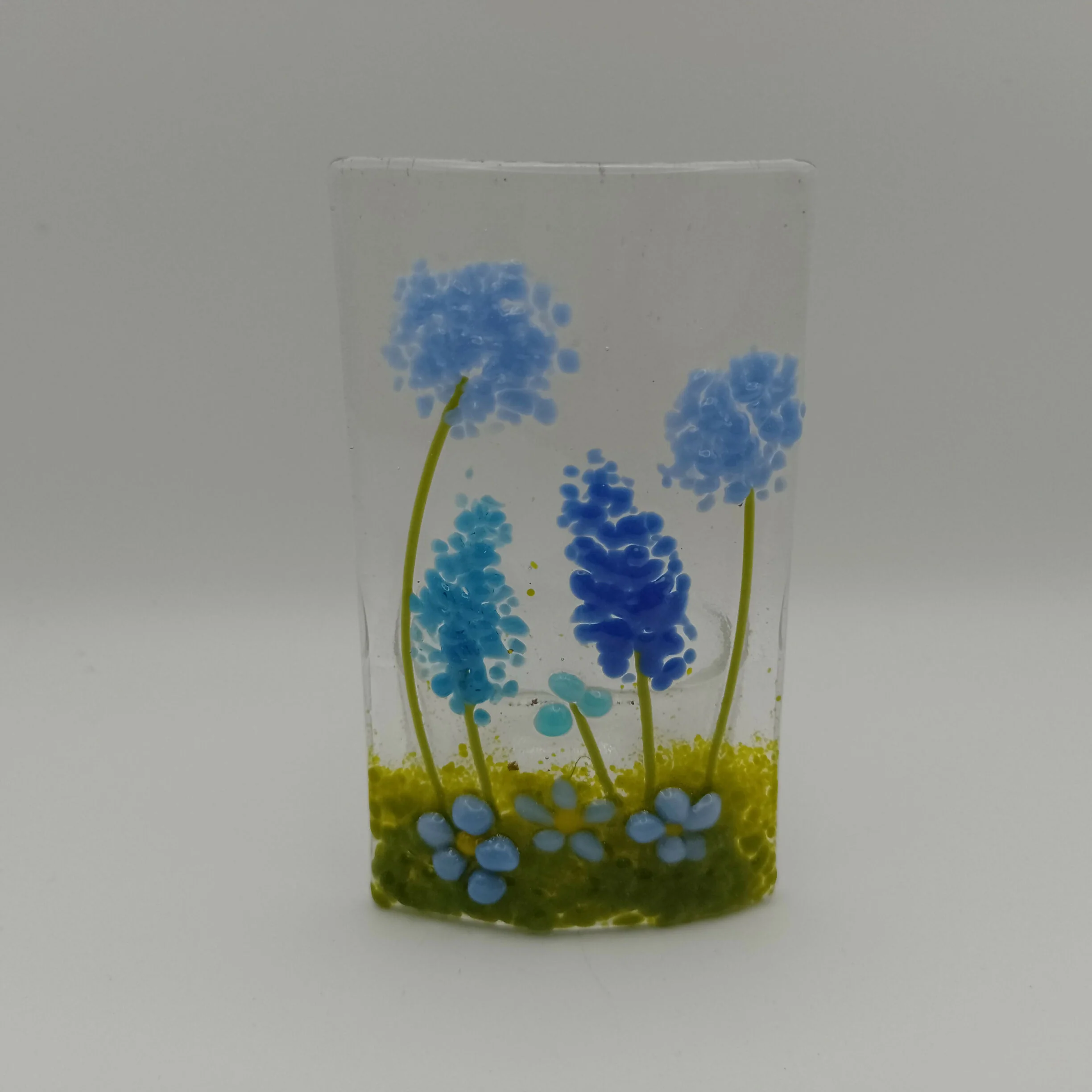 Fused Glass Flowers Tealight Holder - Image 2