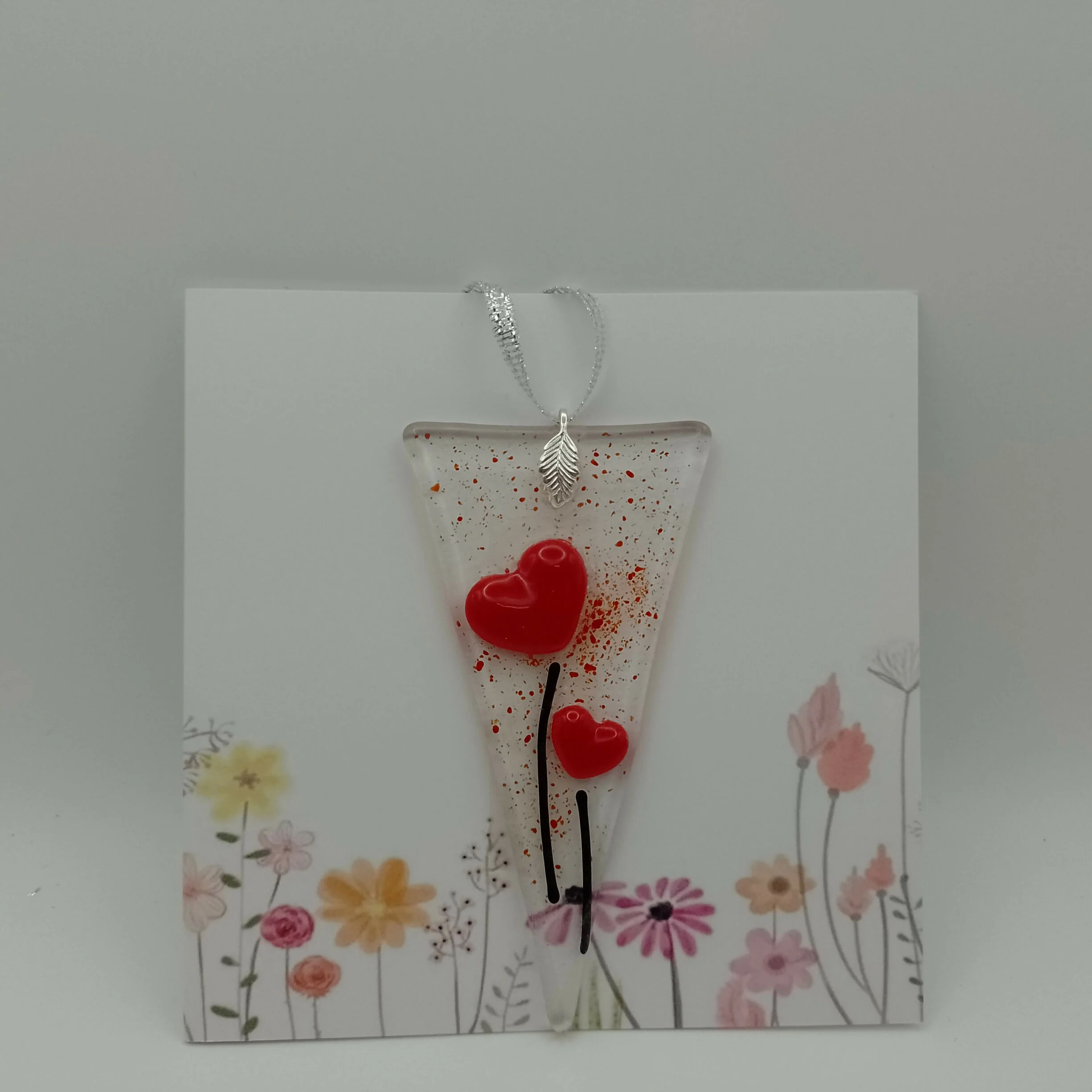 Fused Glass Heart Card