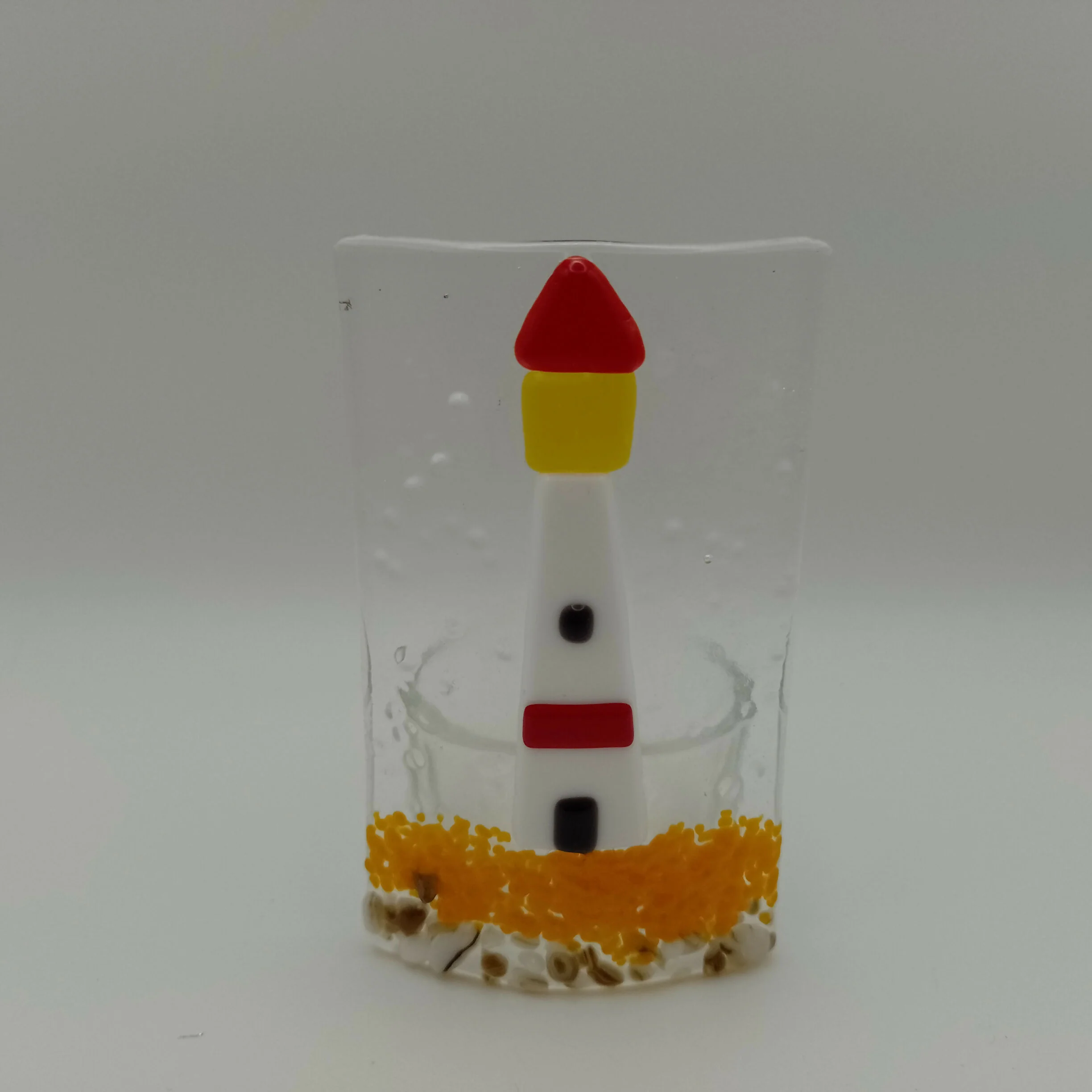 Fused Glass Lighthouse Tealight
