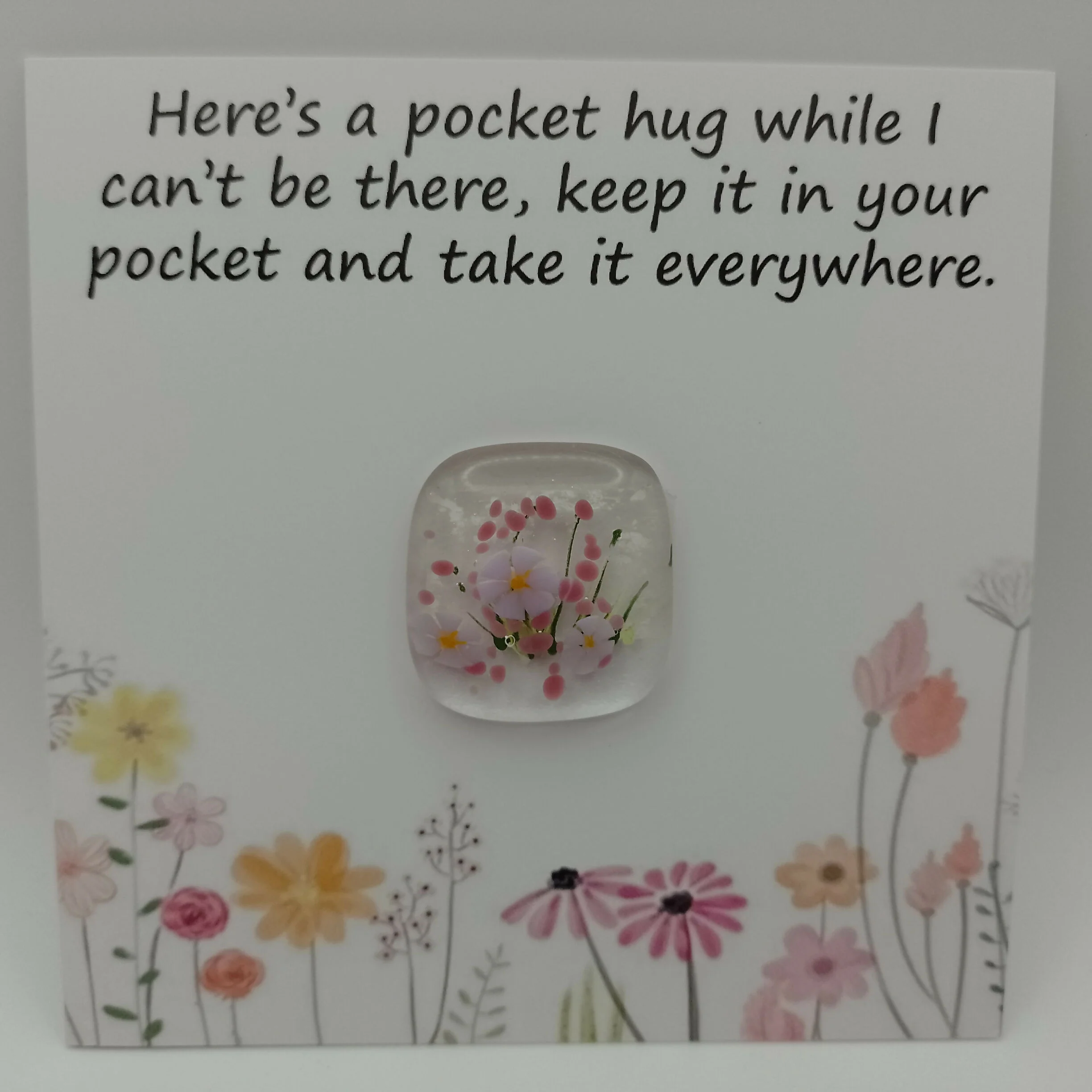 Fused Glass Pocket Hug Card