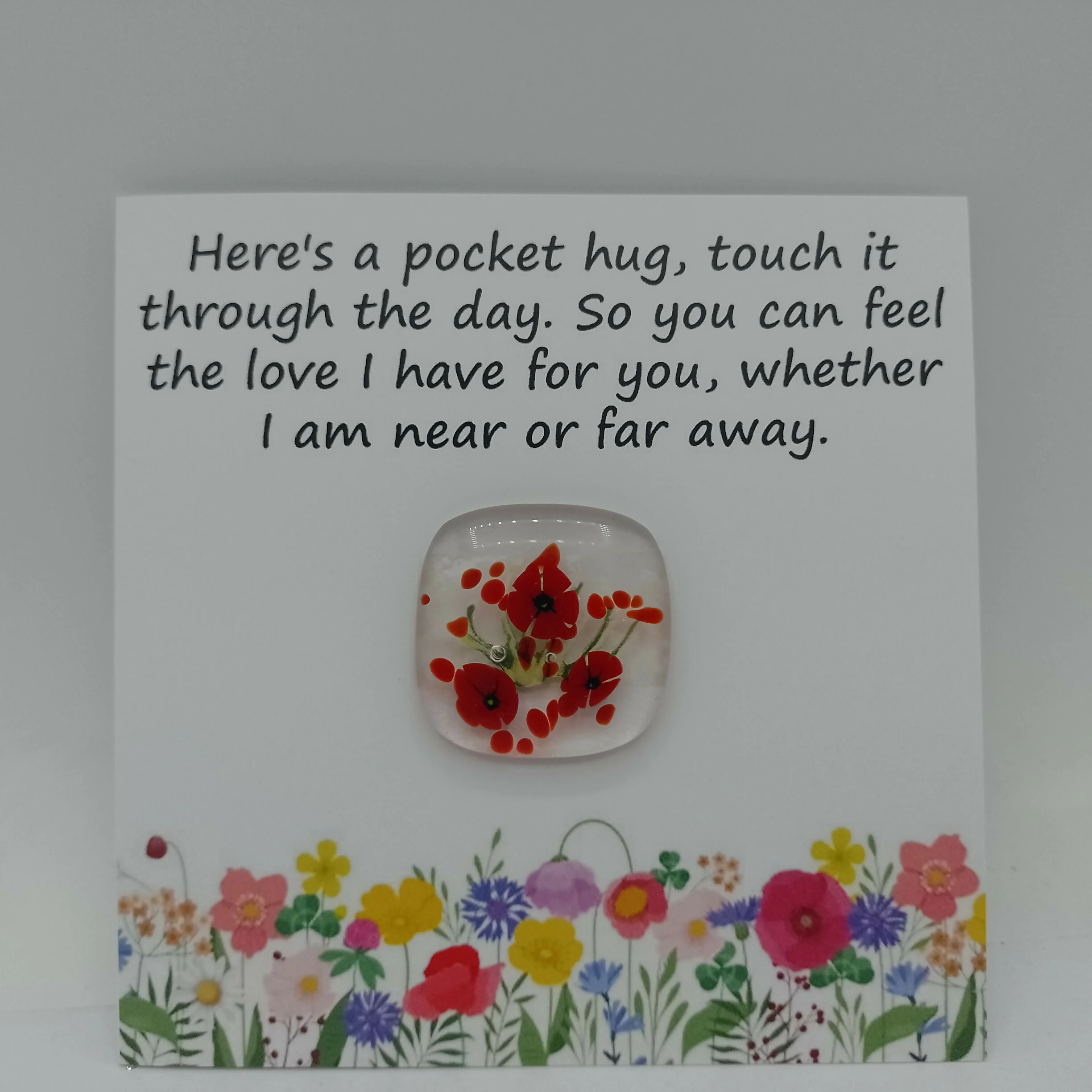 Fused Glass Pocket Hug Card