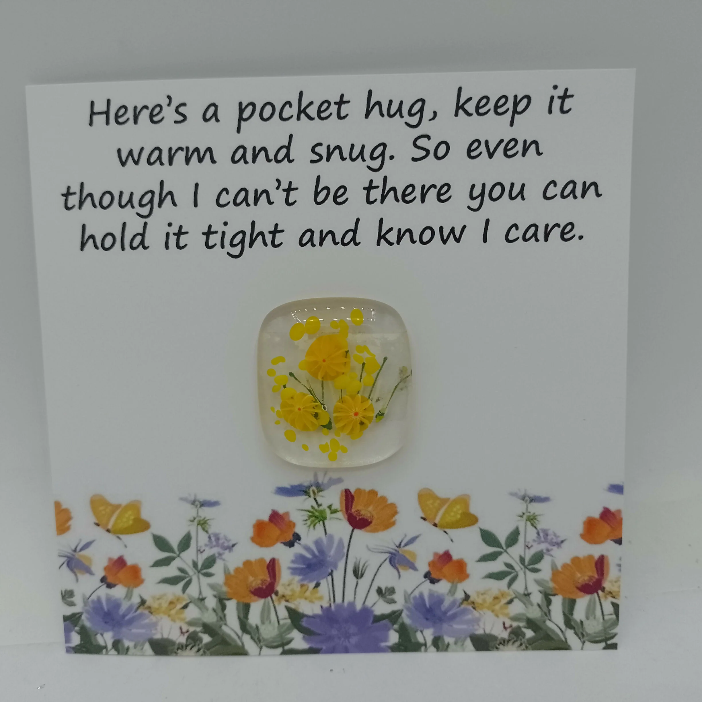 Fused Glass Pocket Hug Card