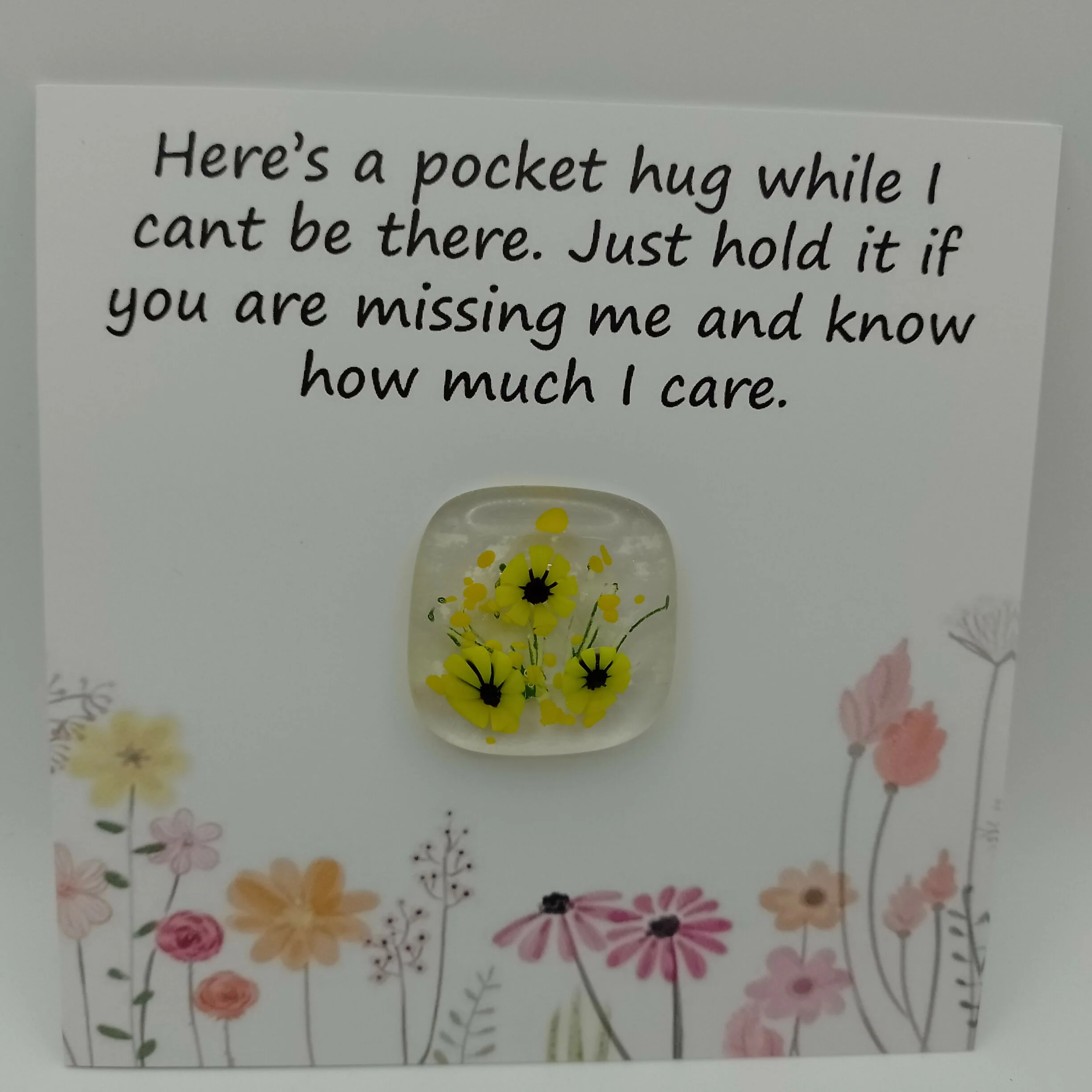Fused Glass Pocket Hug Card