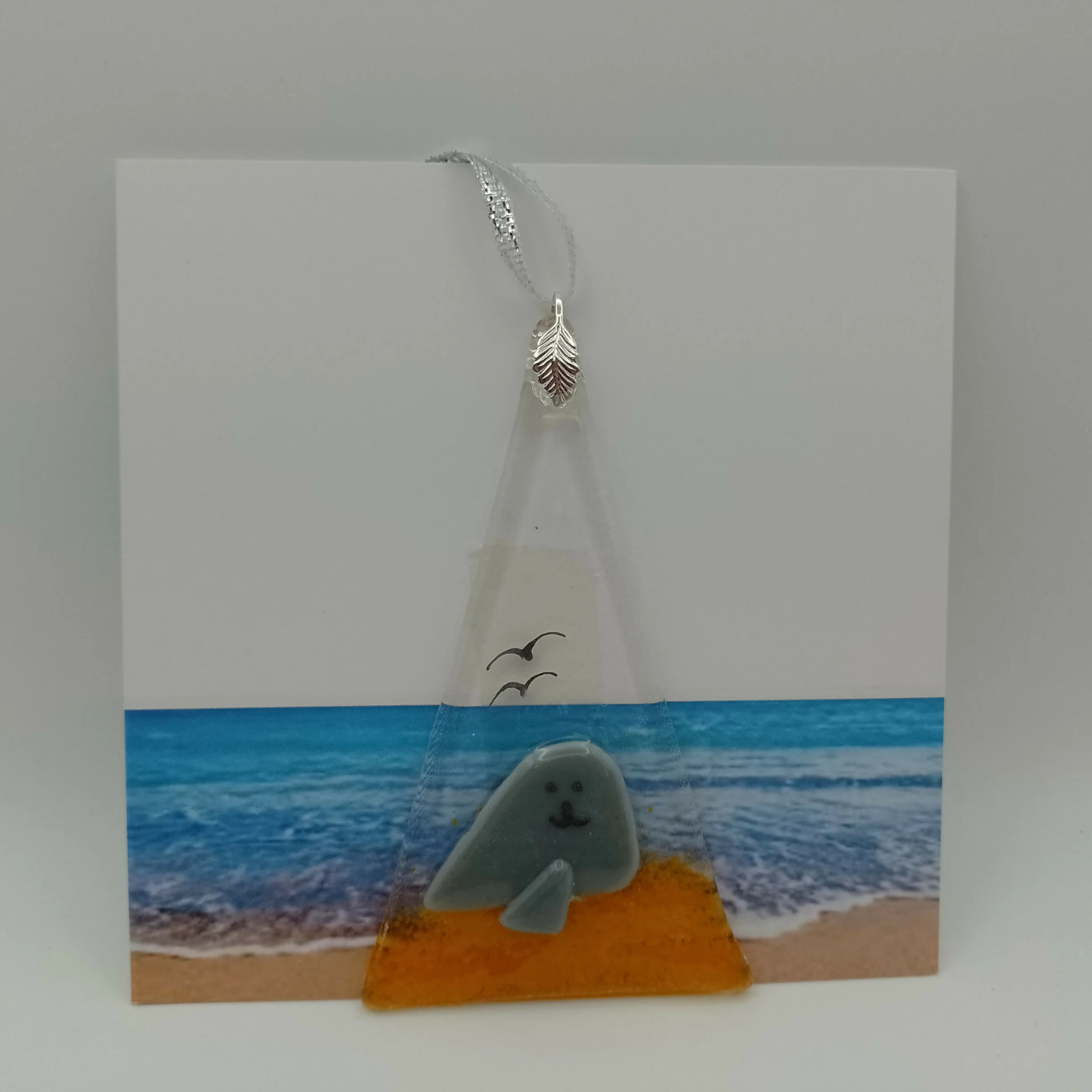 Fused Glass Seal Card