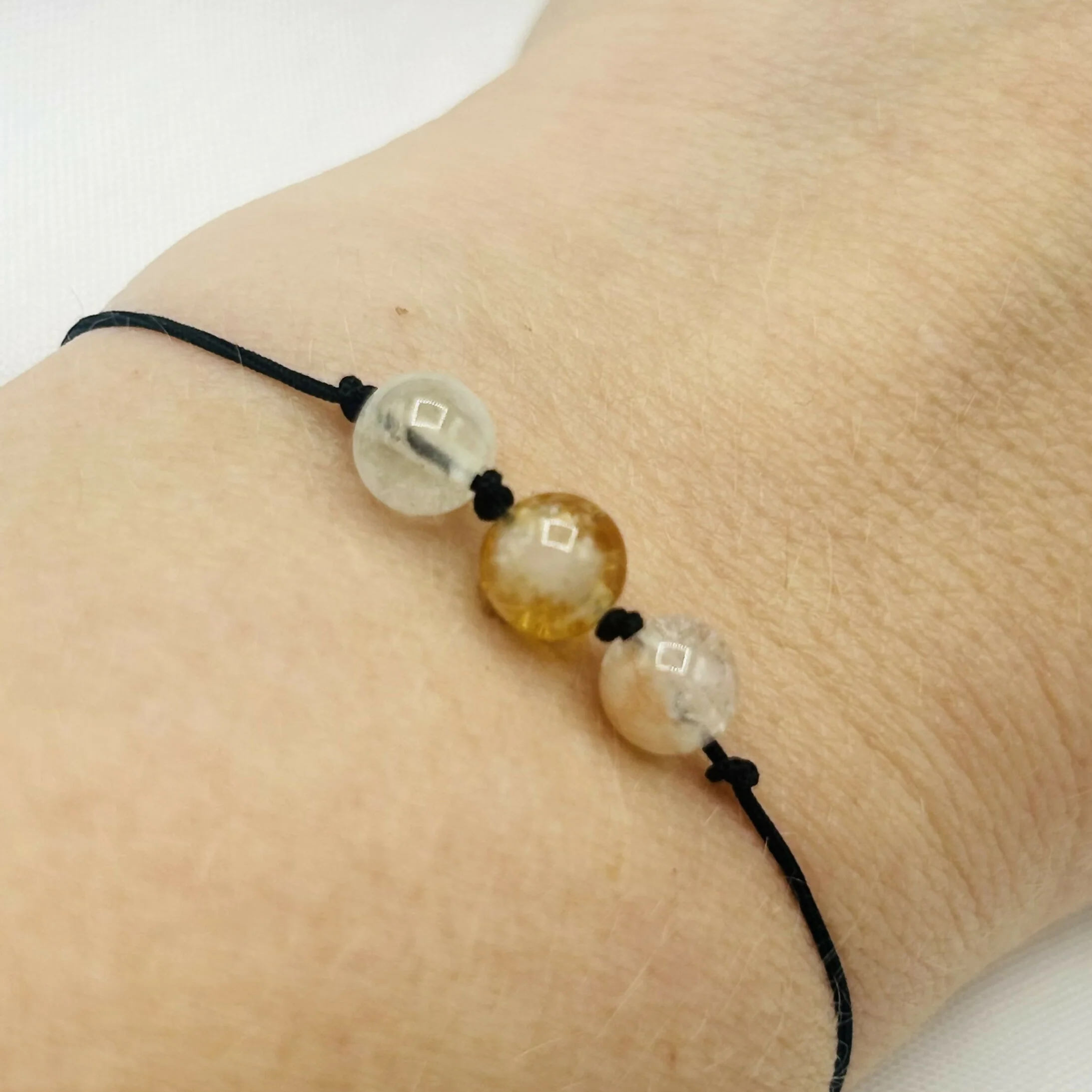 Gemstone Trio Cord Bracelet – Adjustable & Intentional Jewellery - Image 12