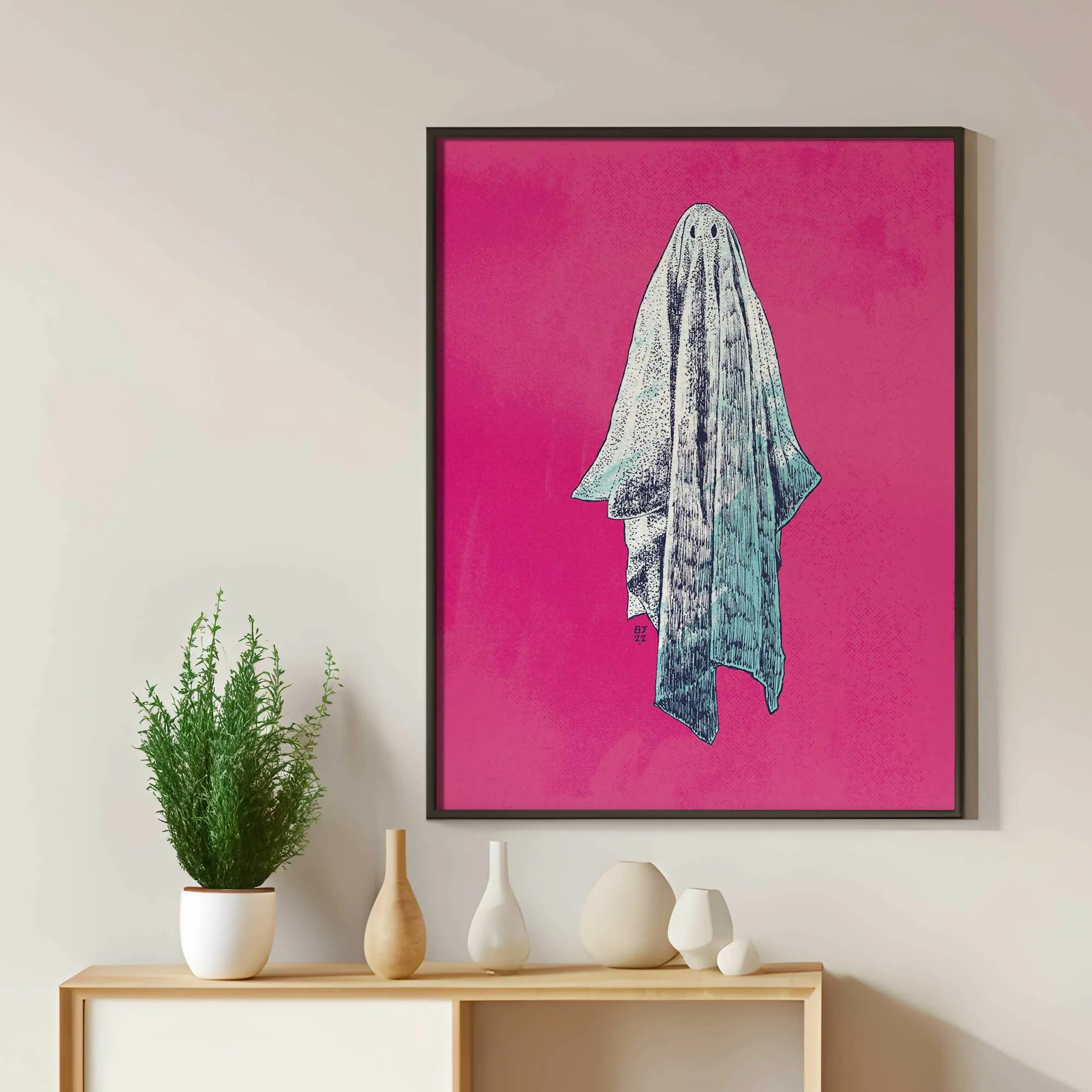 Ghost Art Print – Minimalist Pop Illustration - Image 3