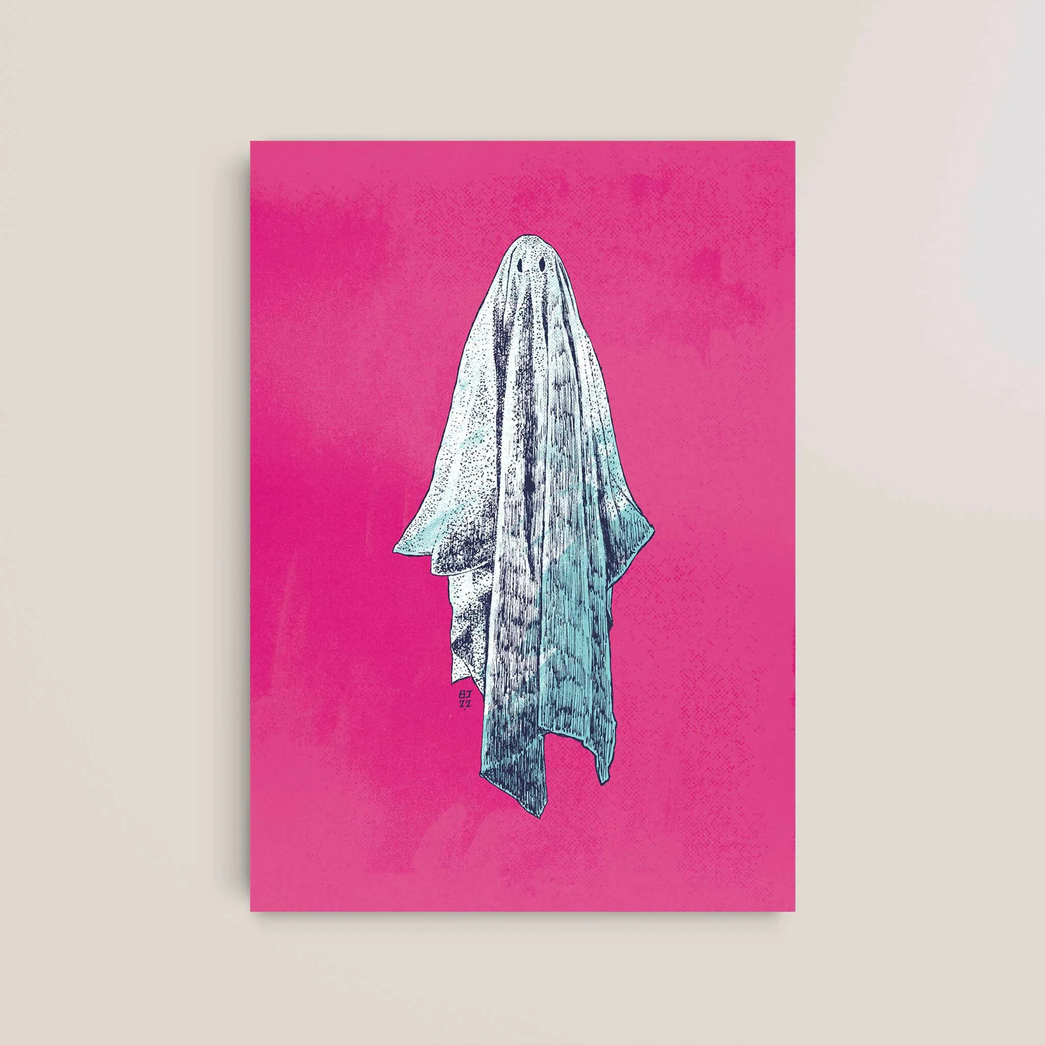 Ghost Art Print – Minimalist Pop Illustration - Image 4