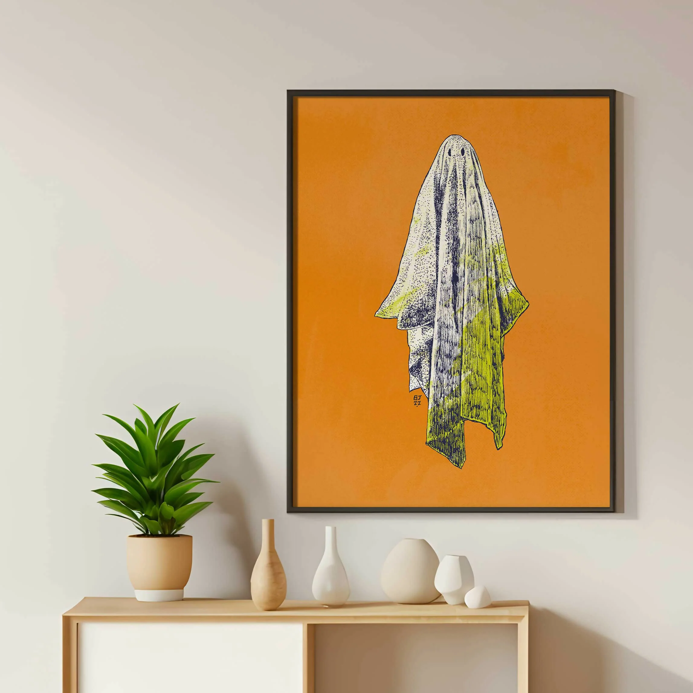 Ghost Art Print – Minimalist Pop Illustration - Image 7