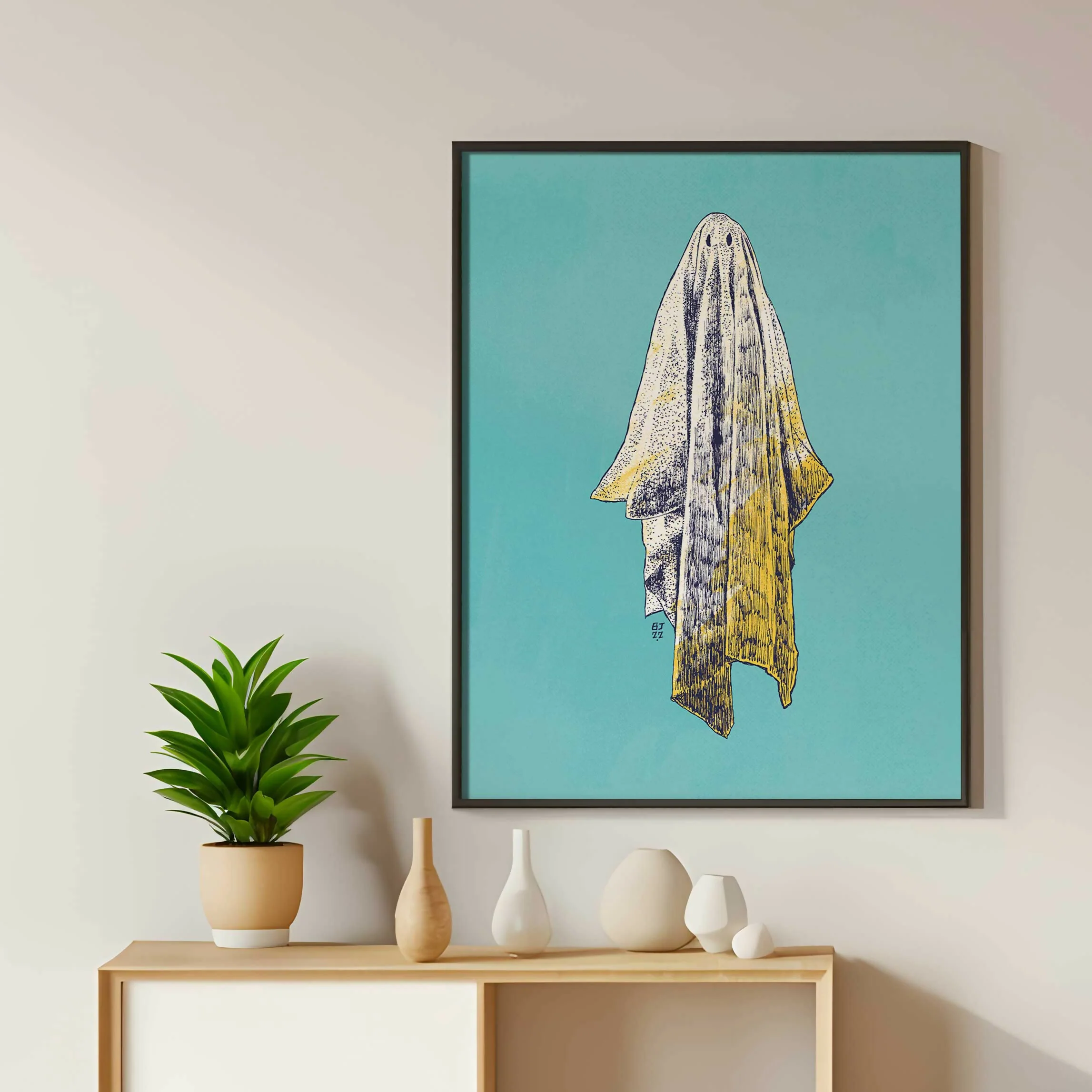 Ghost Art Print – Minimalist Pop Illustration - Image 9