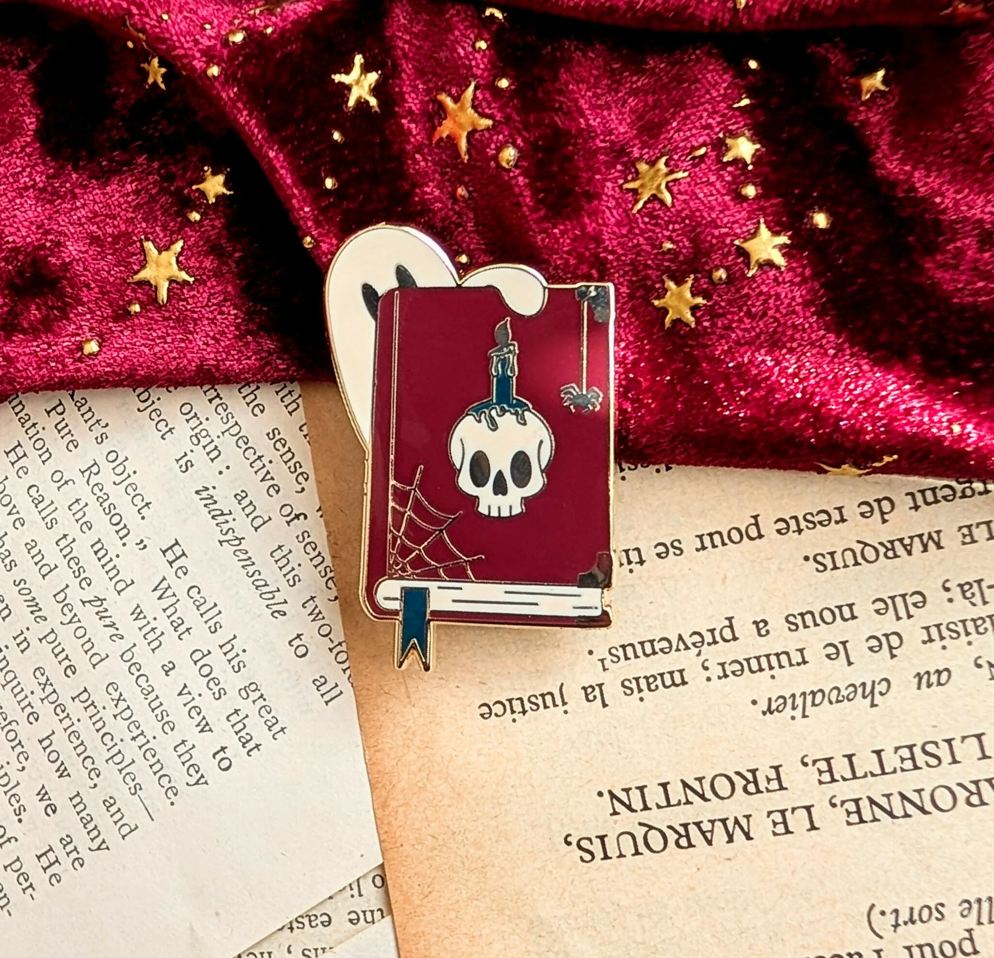Ghost Book Enamel Pin