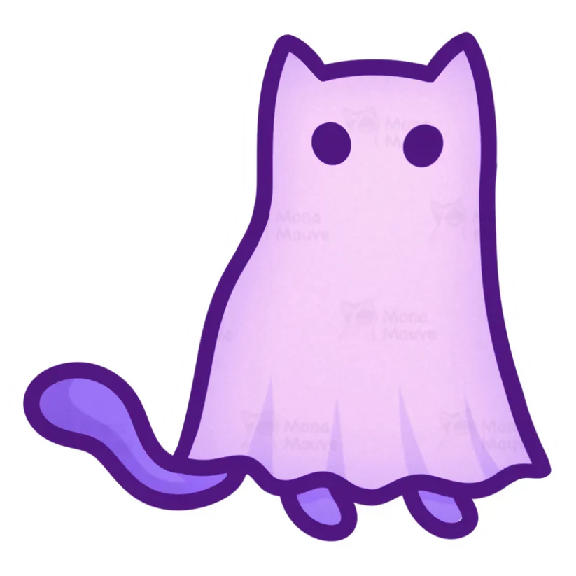 Ghost Cat Sticker - Image 2
